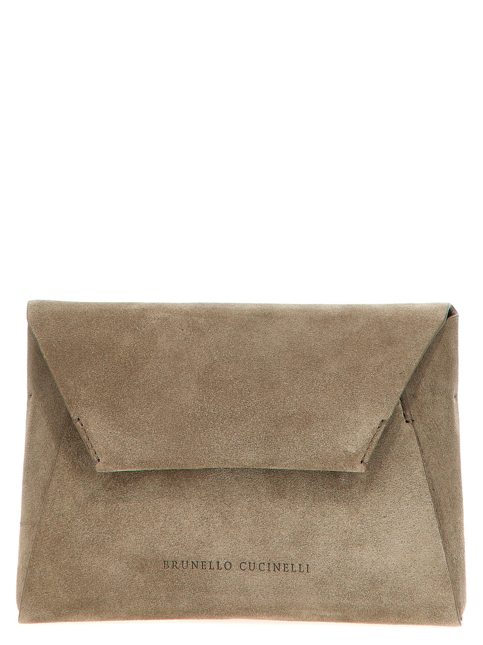 Brunello Cucinelli Monile Suede Clutch Bag