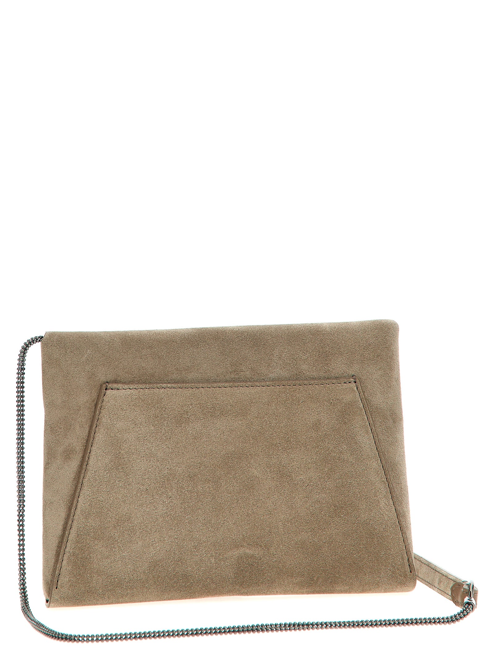 Brunello Cucinelli Monile Suede Clutch Bag