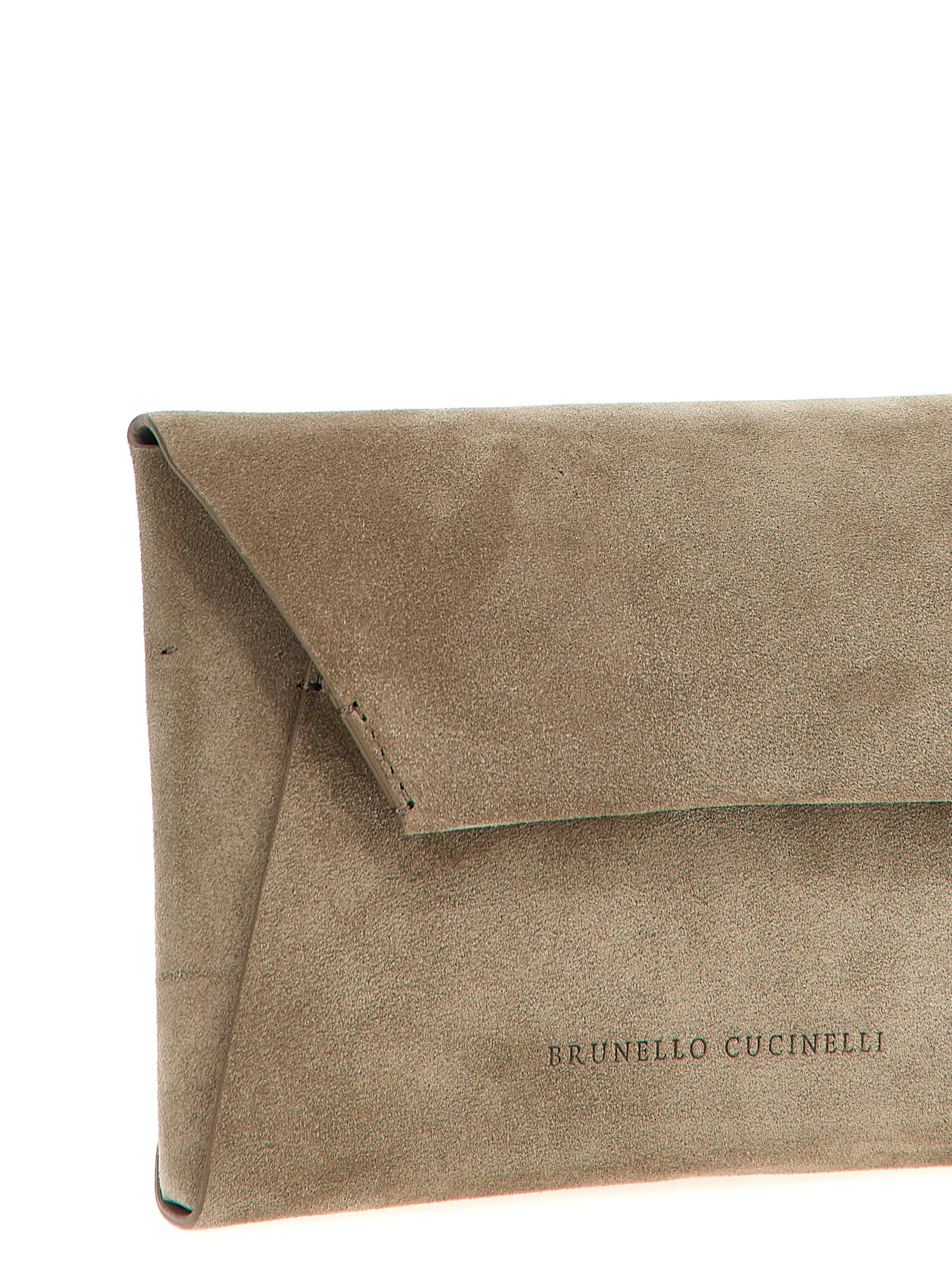 Brunello Cucinelli Monile Suede Clutch Bag