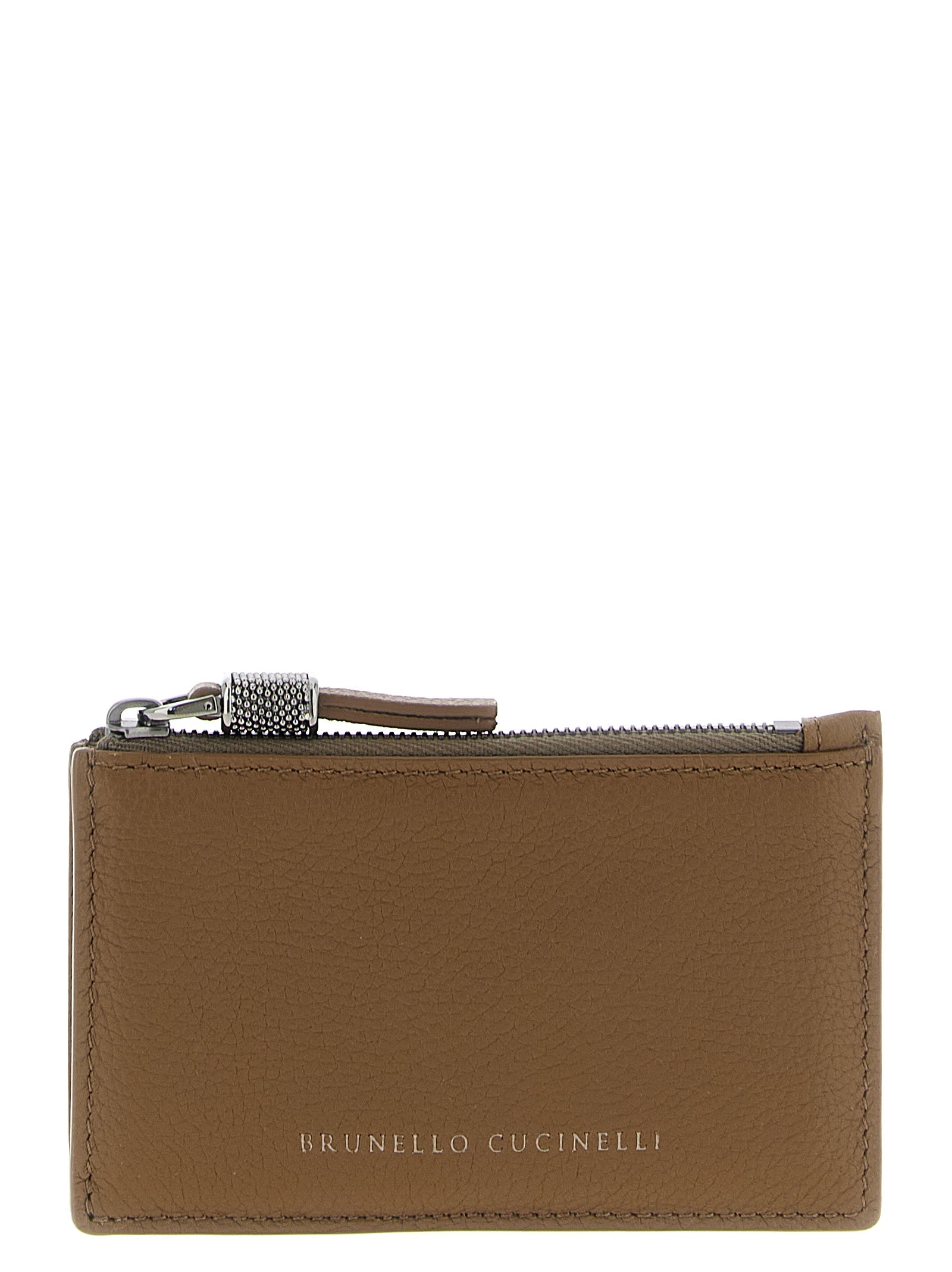 Brunello Cucinelli 'Shiny Zipper Pull' Card Holder