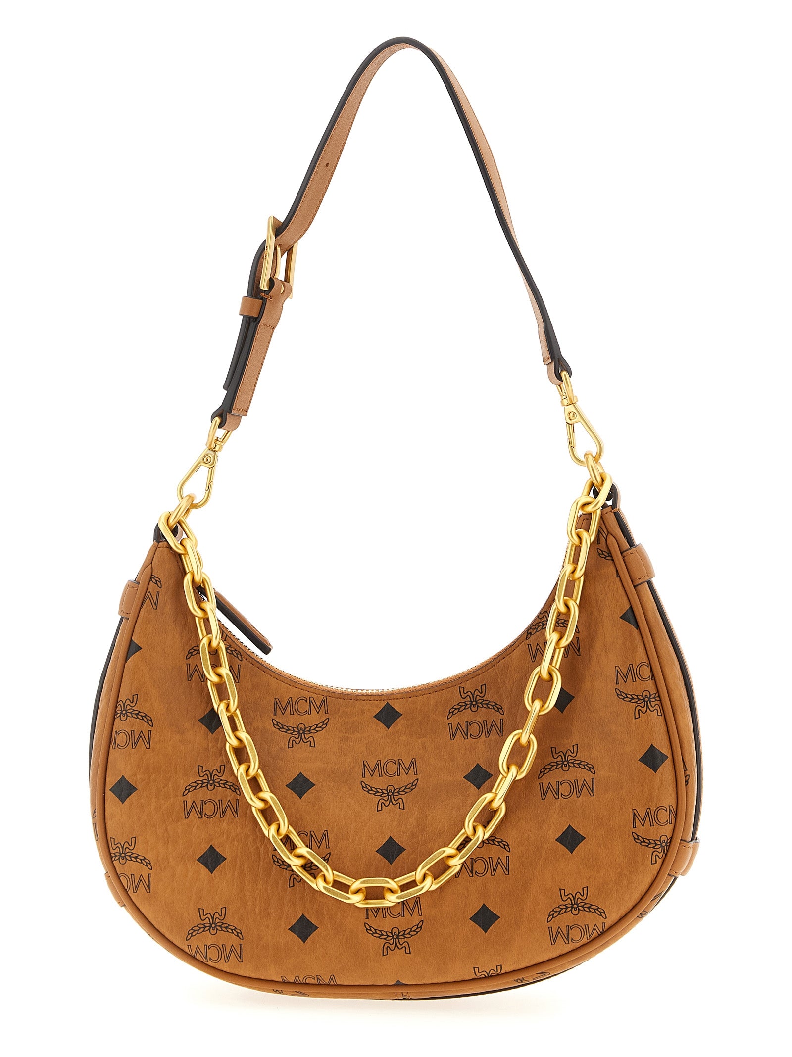 Mcm 'Aren Crescent Hobo' Shoulder Bag