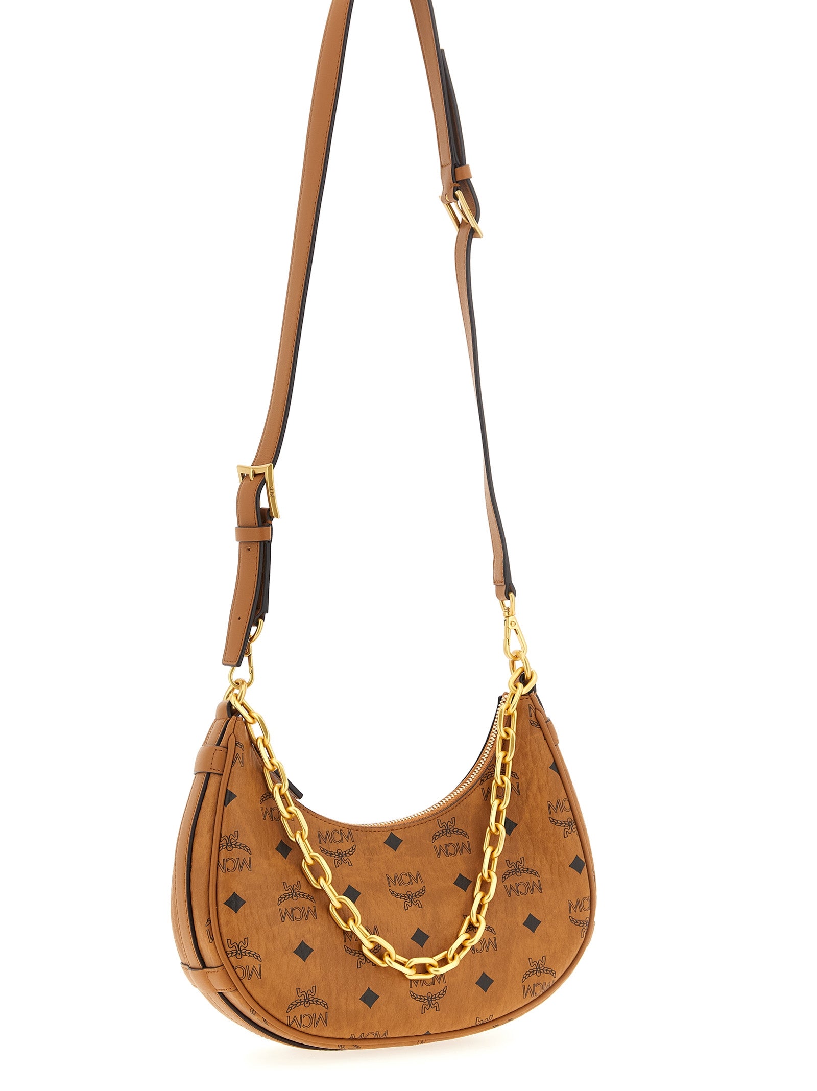 Mcm 'Aren Crescent Hobo' Shoulder Bag