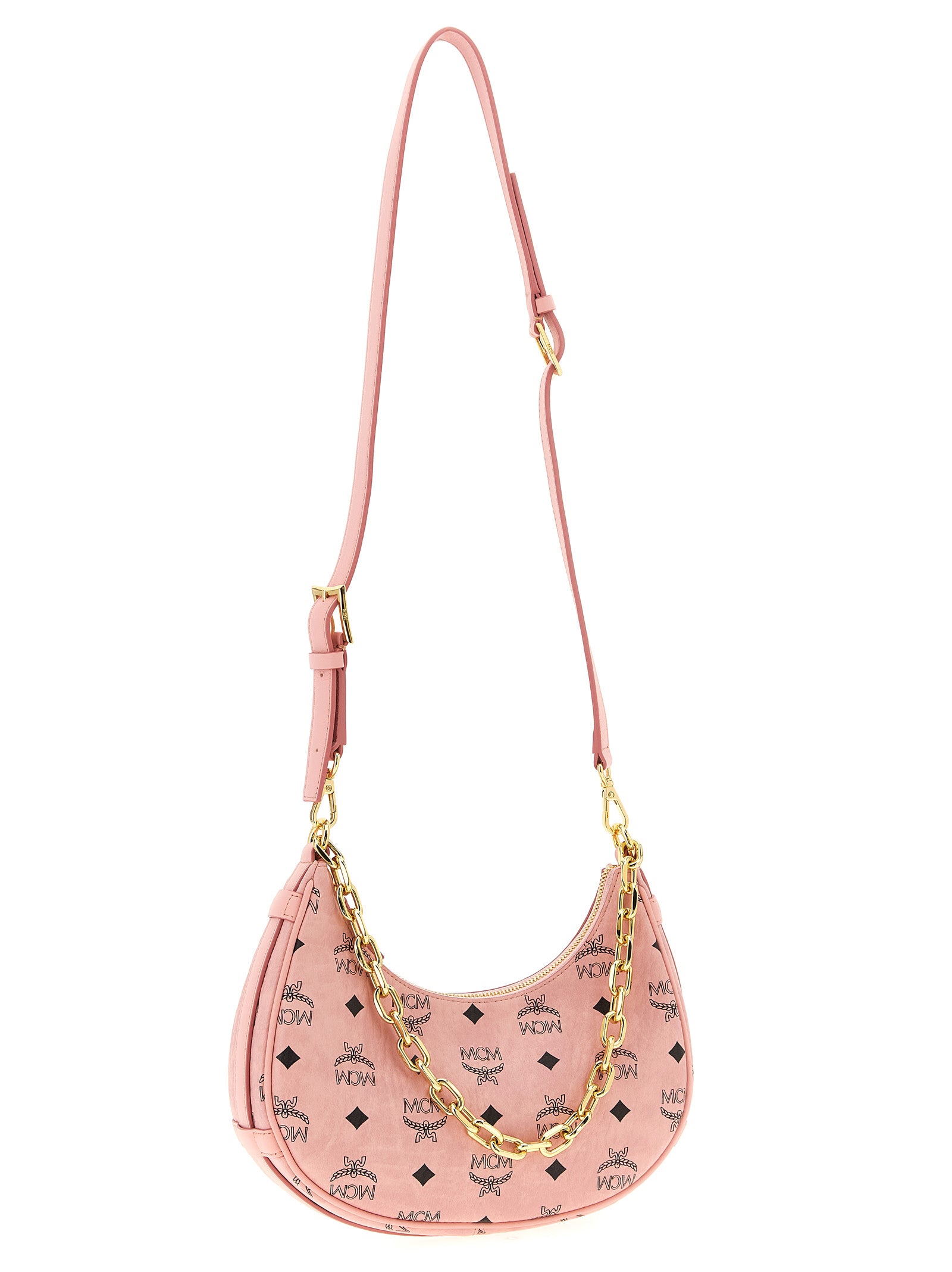 Mcm 'Aren Crescent Hobo' Shoulder Bag