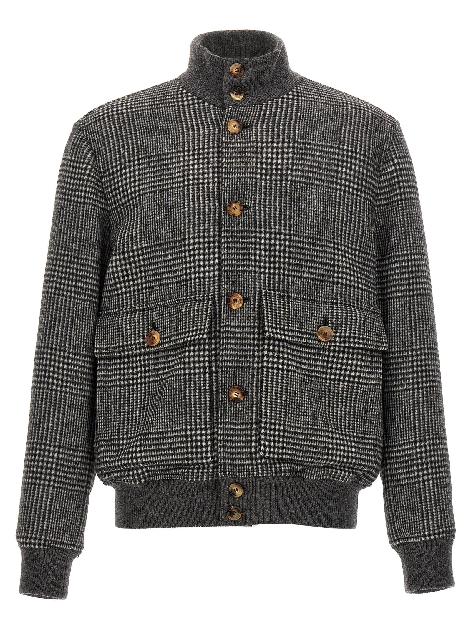 Brunello Cucinelli Check Bomber Jacket