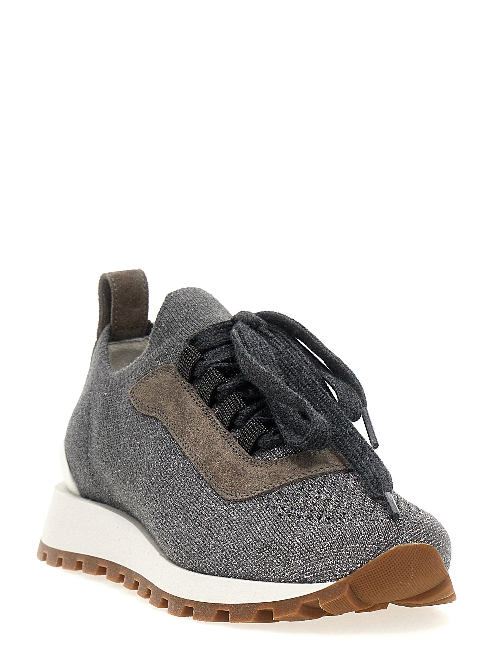 Brunello Cucinelli Lurex Knit Sneakers