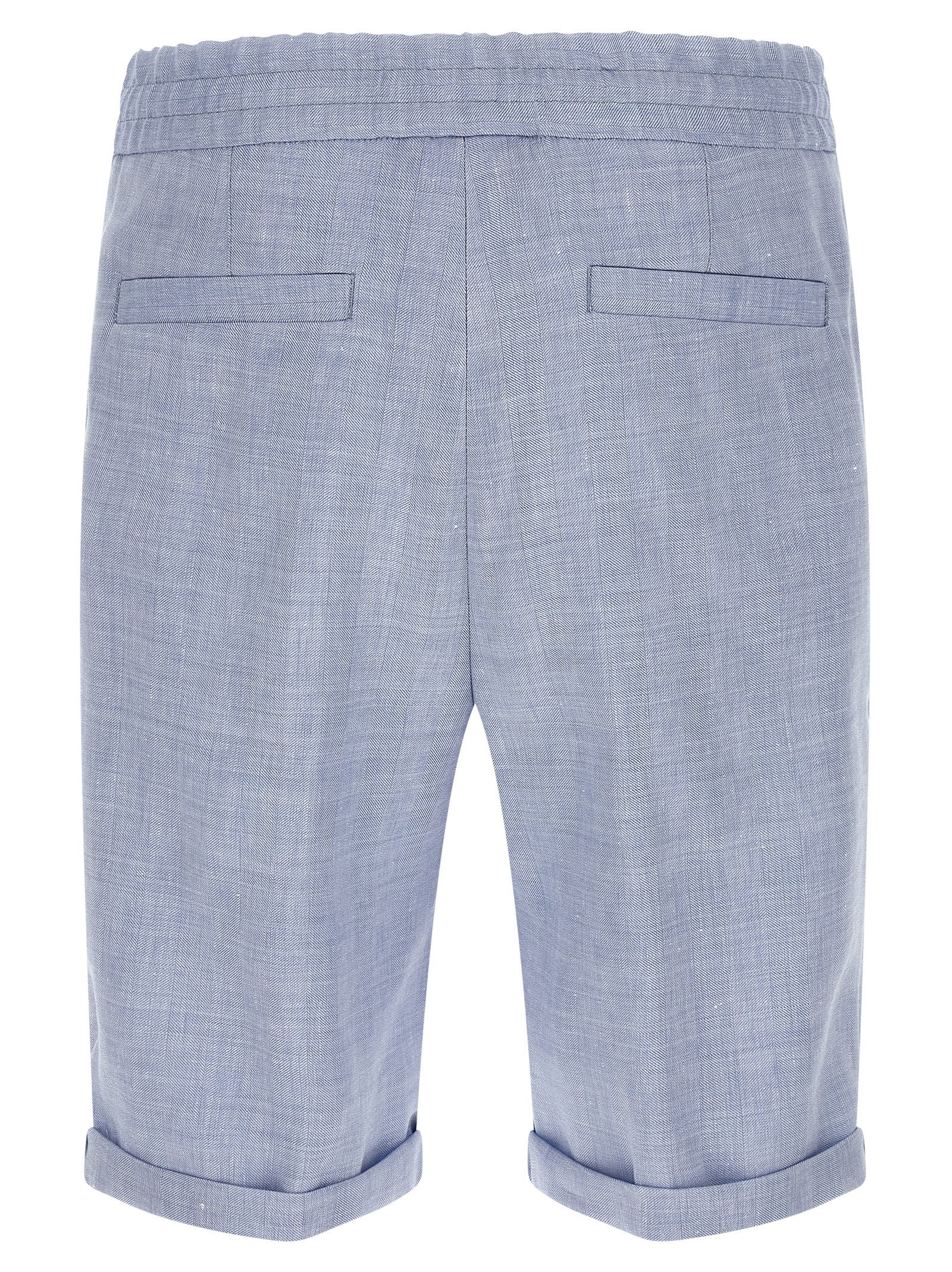 Brunello Cucinelli Linen And Wool Chevron Bermuda Shorts