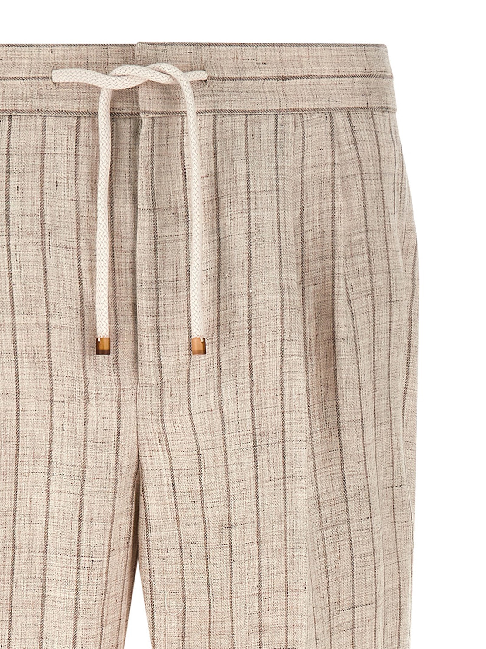 Brunello Cucinelli Striped Linen Trousers