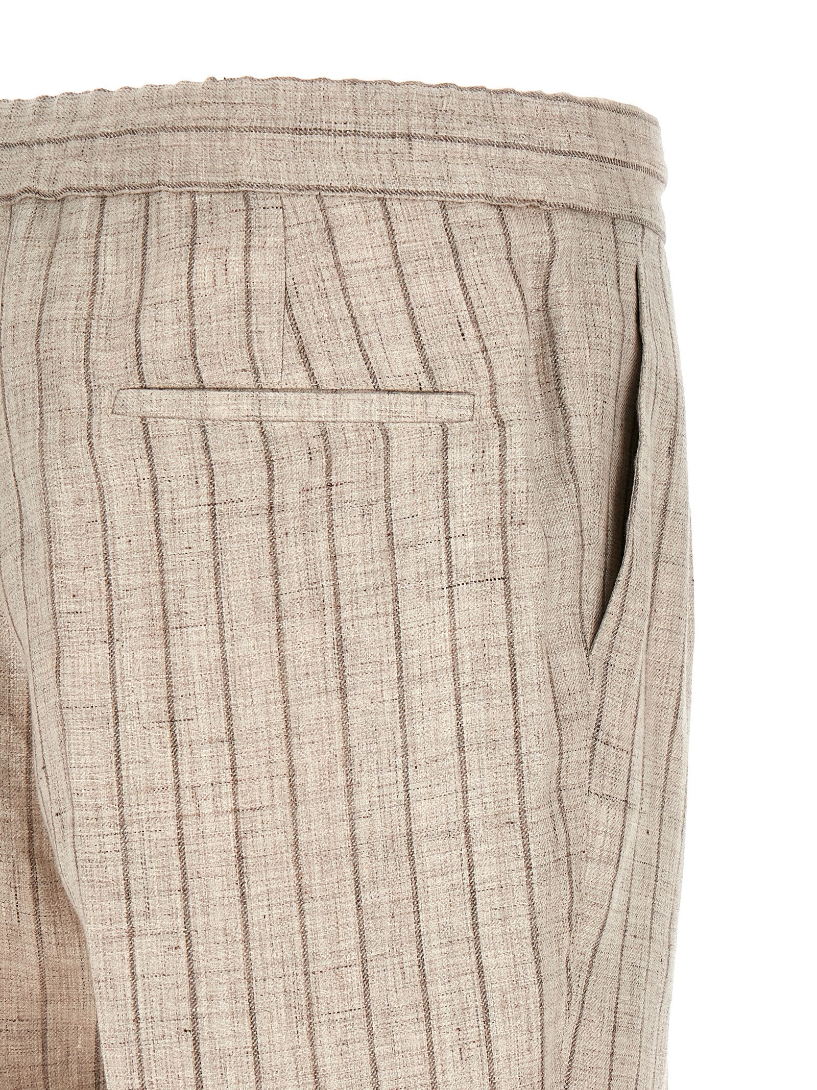 Brunello Cucinelli Striped Linen Trousers