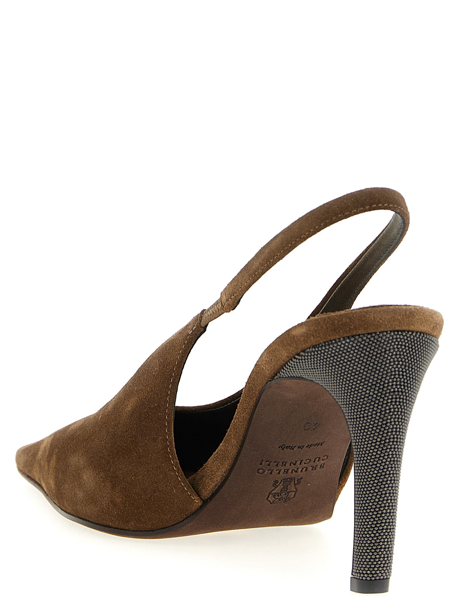 Brunello Cucinelli 'Precious Heels' Slingback