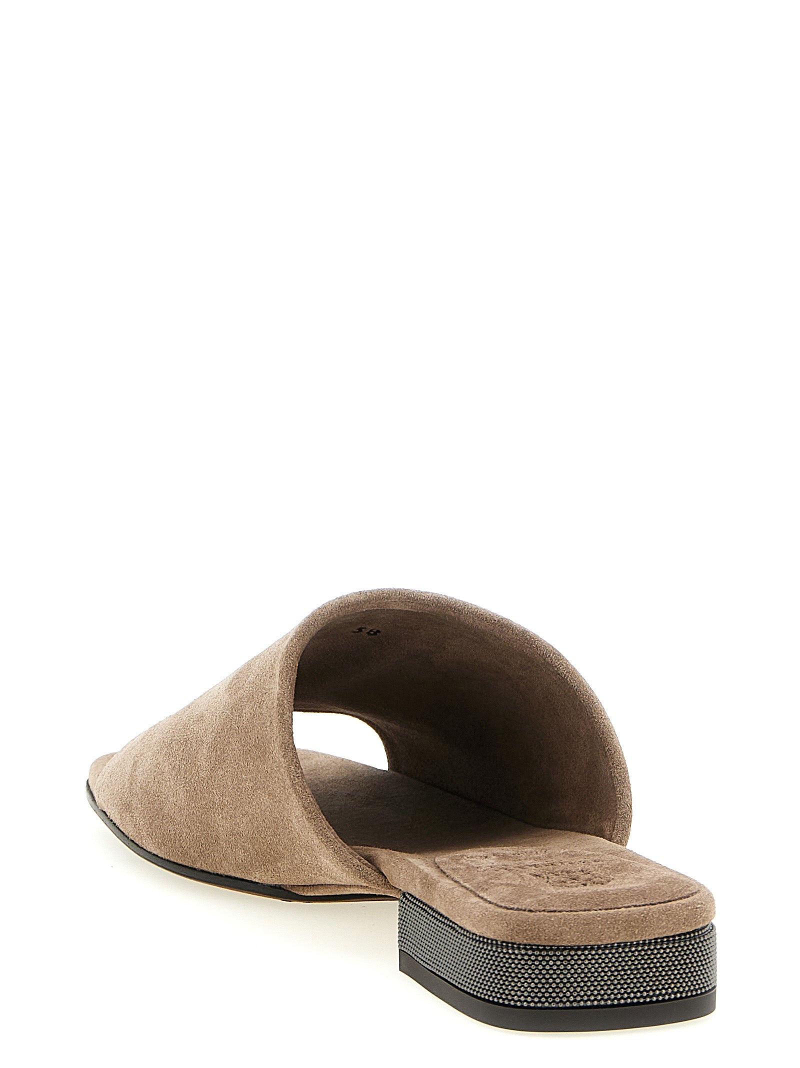 Brunello Cucinelli Monile Suede Sandals