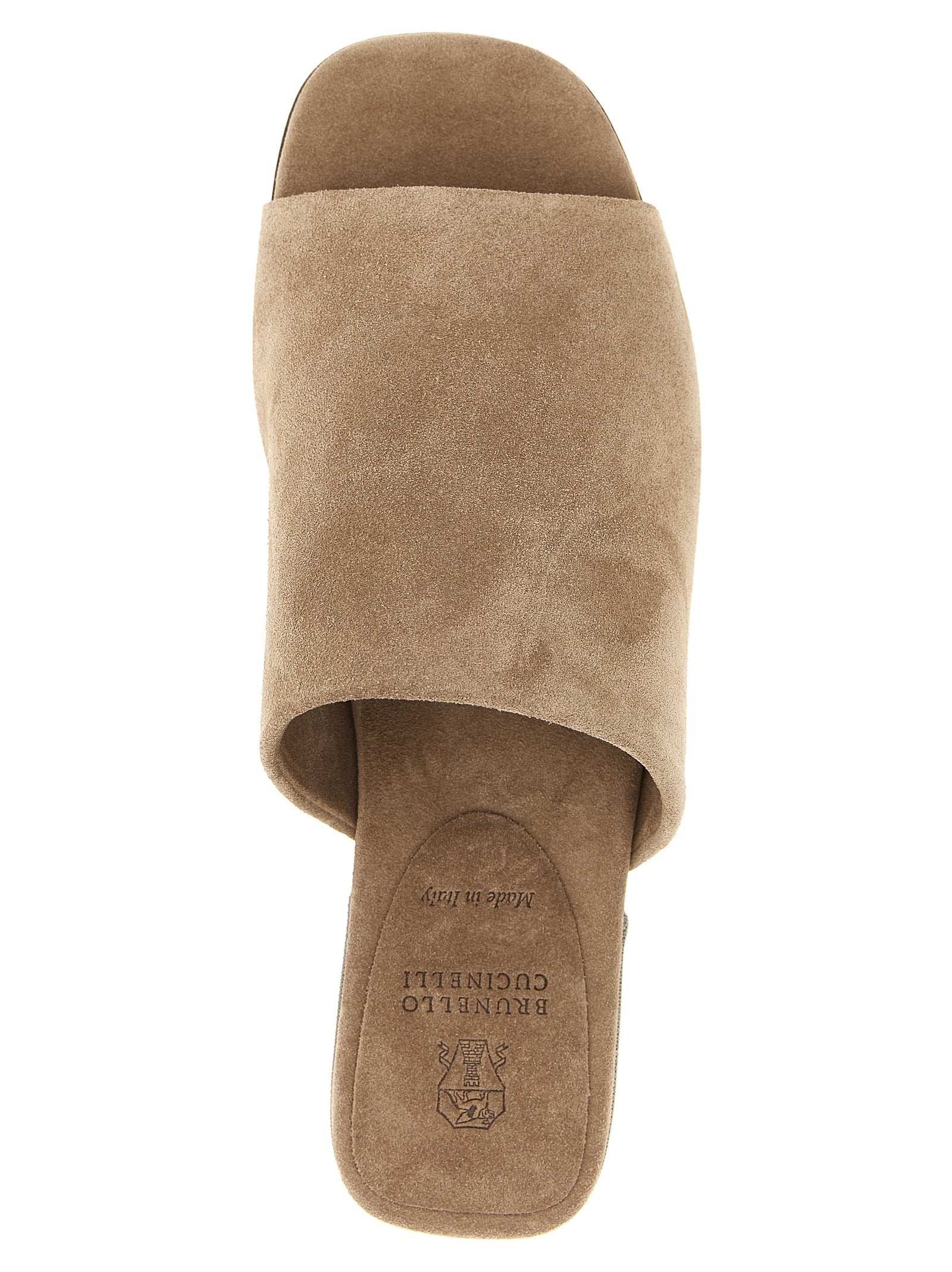 Brunello Cucinelli Monile Suede Sandals
