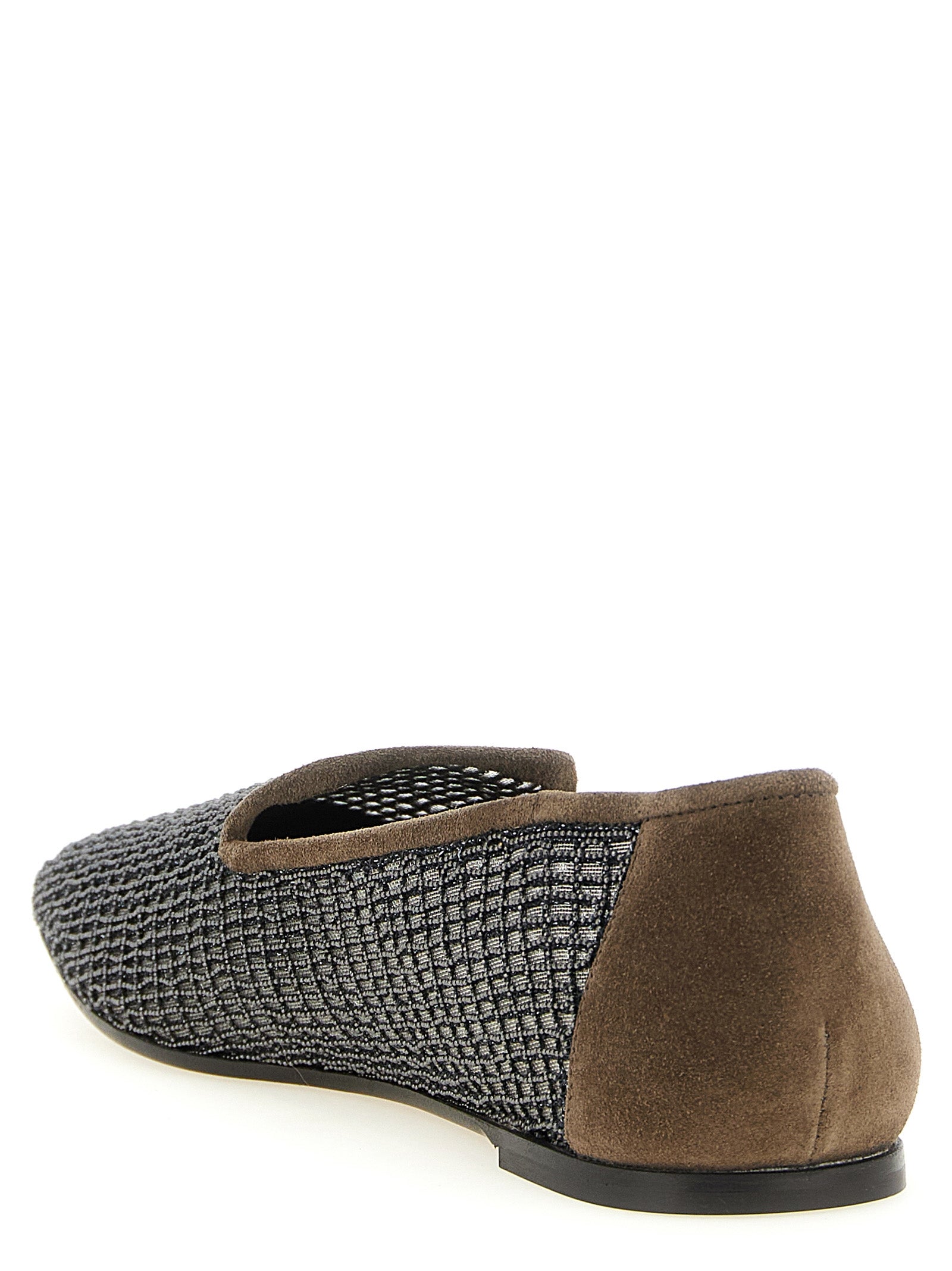 Brunello Cucinelli 'Embroidery' Mesh Loafers