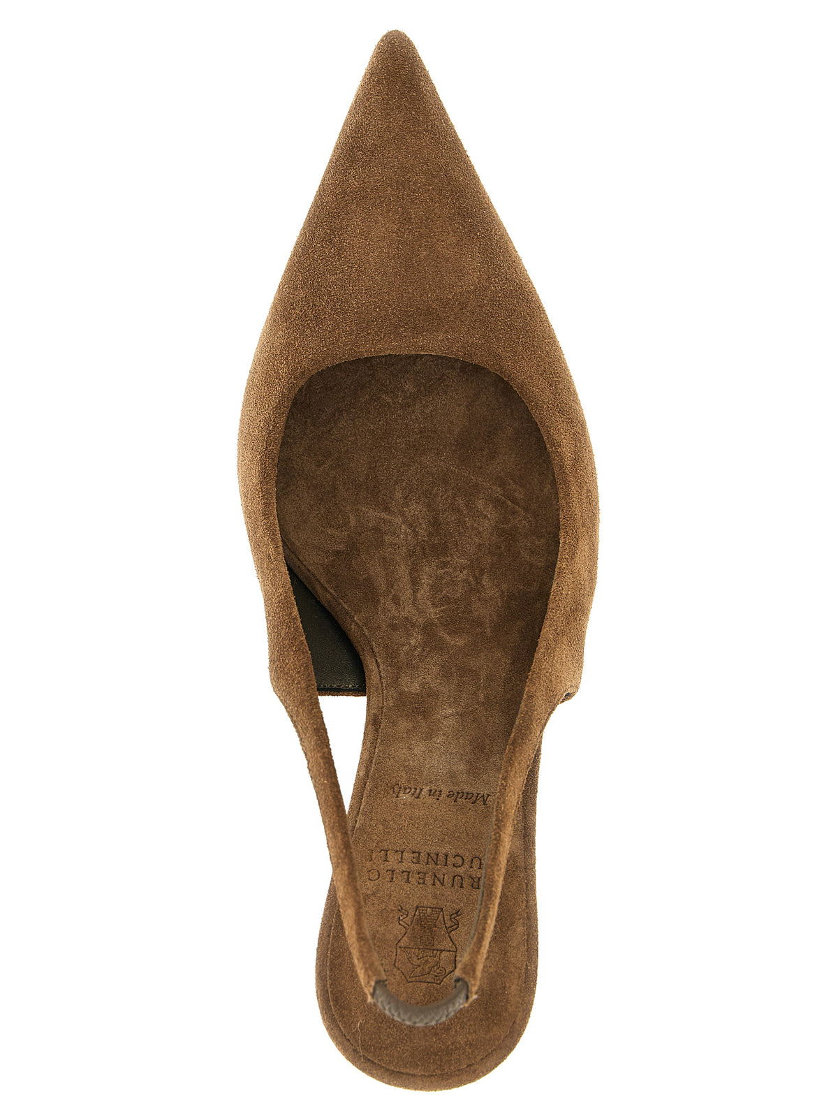Brunello Cucinelli Brown Suede Slingbacks