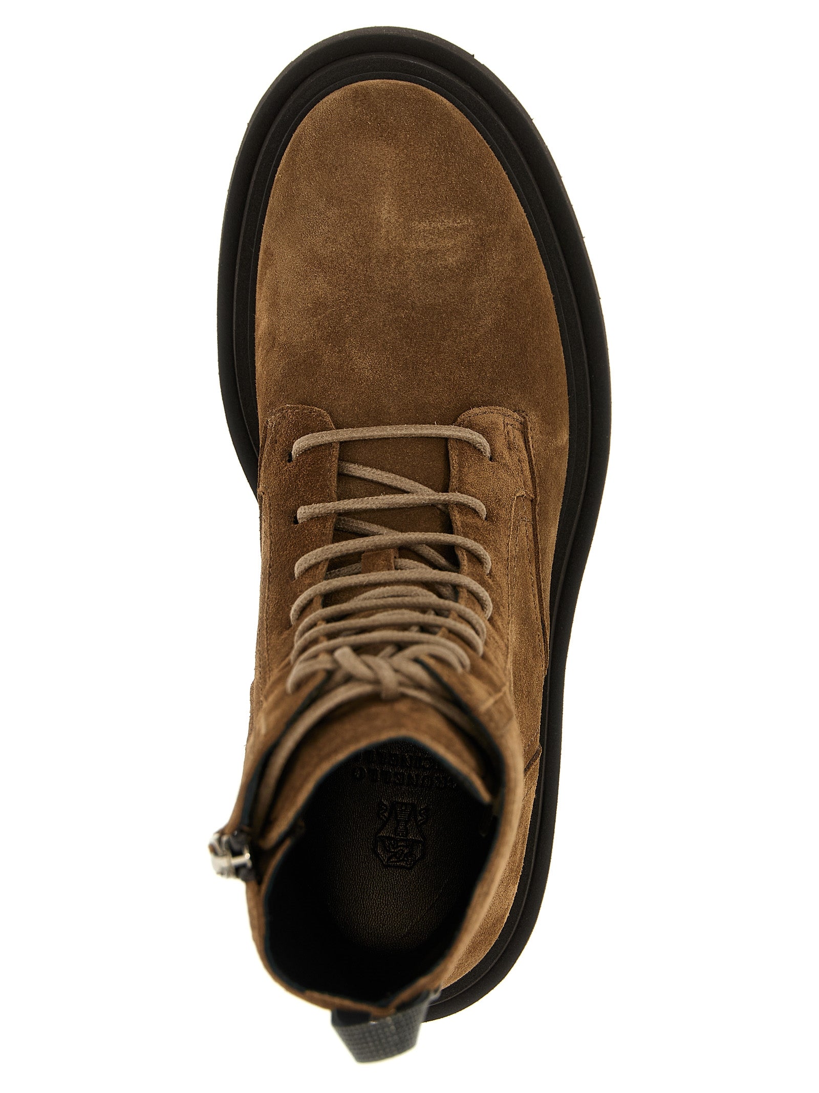 Brunello Cucinelli Suede Combat Boots Monile