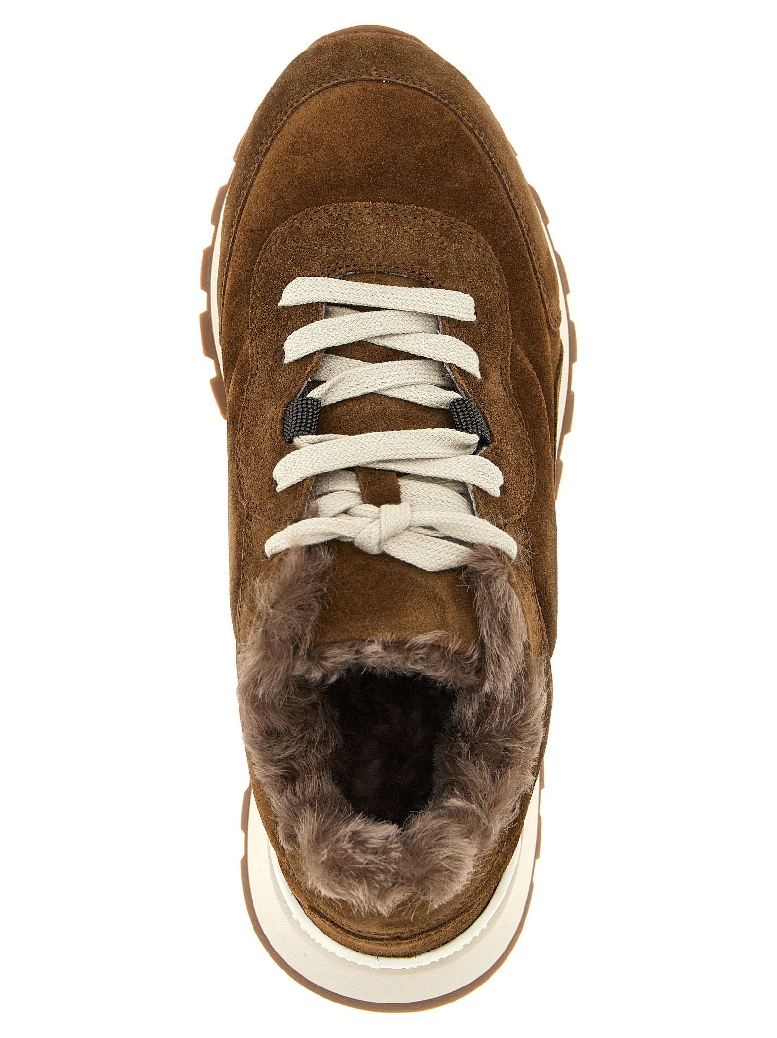 Brunello Cucinelli Monile Suede Sneakers