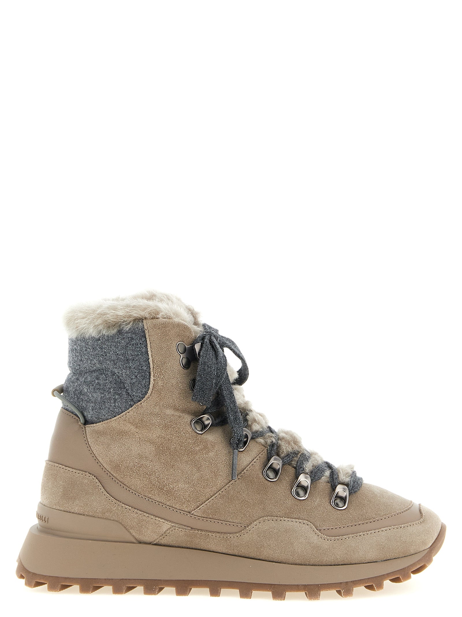 Brunello Cucinelli Lace-Up Ankle Boots With Hooks