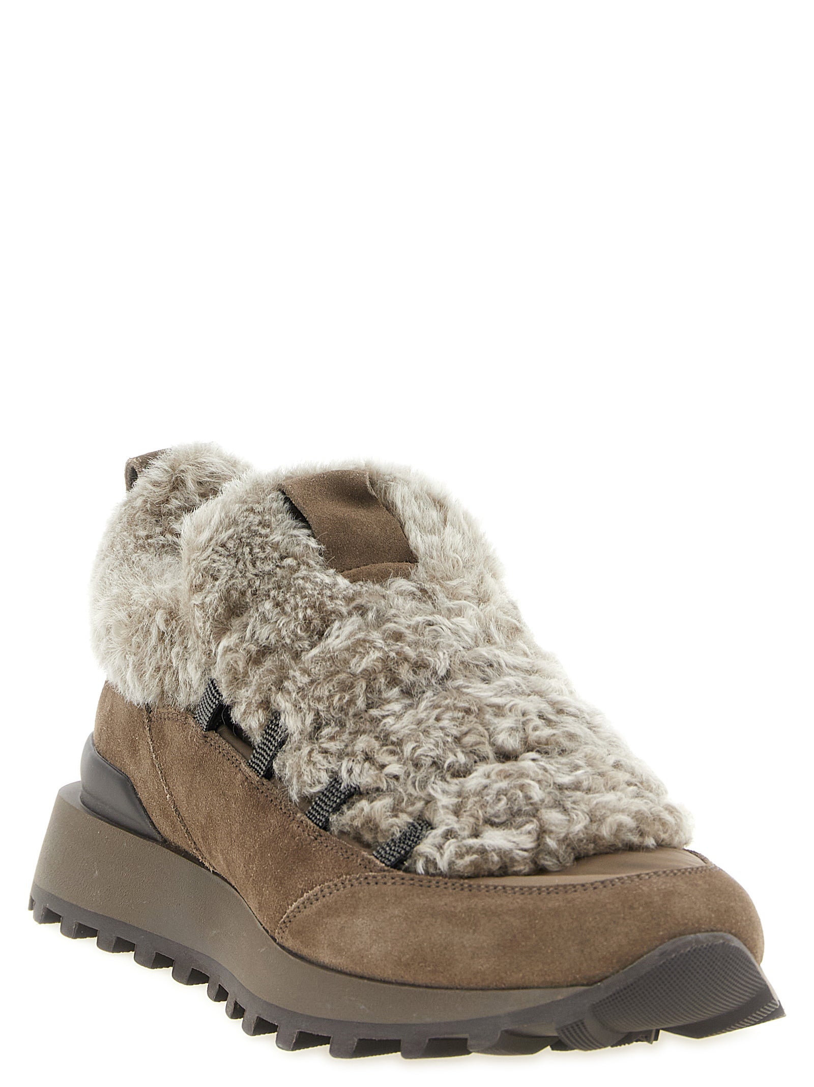 Brunello Cucinelli 'Monile' Shearling Sneakers