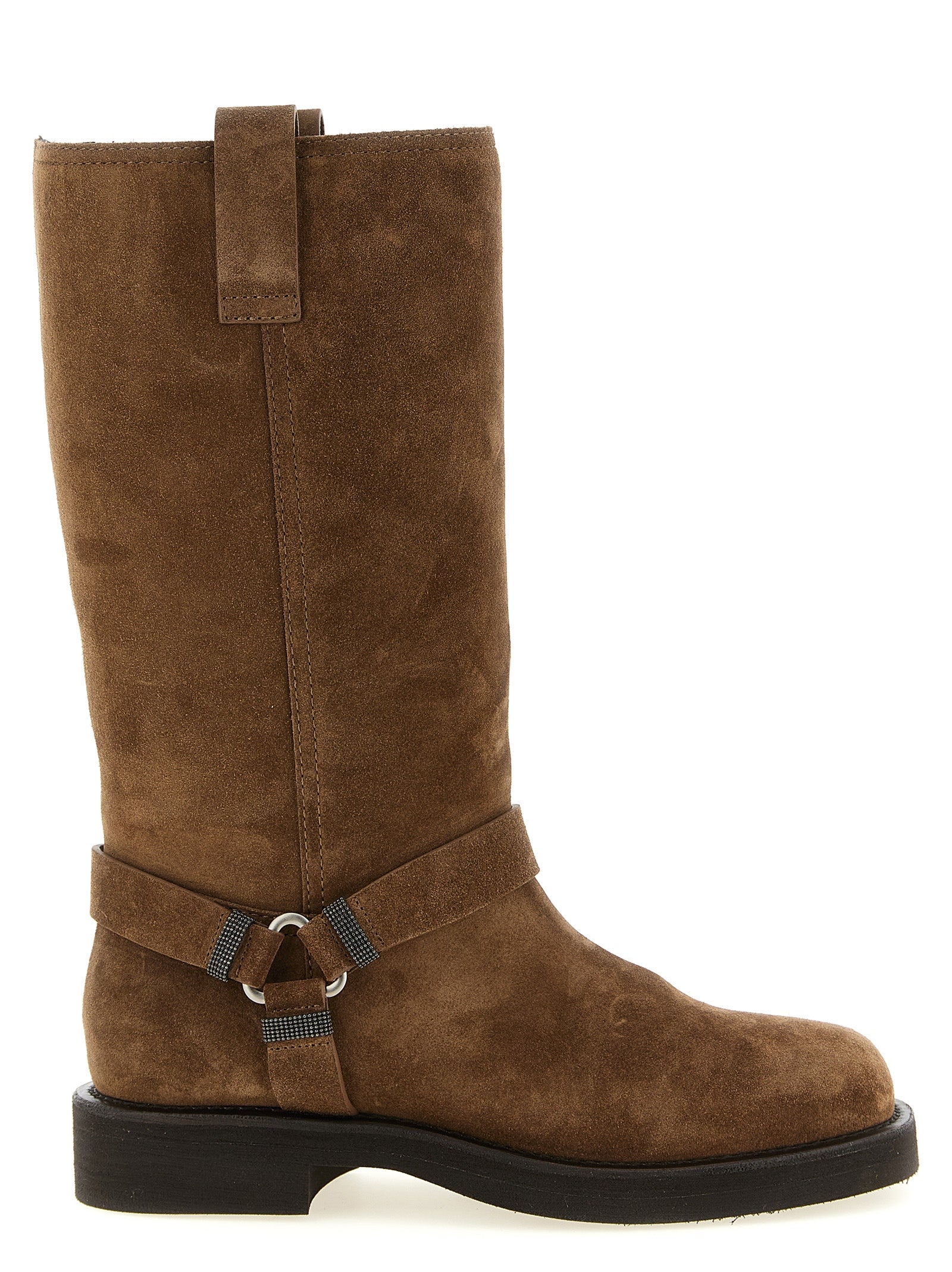 Brunello Cucinelli Monile Suede Boots