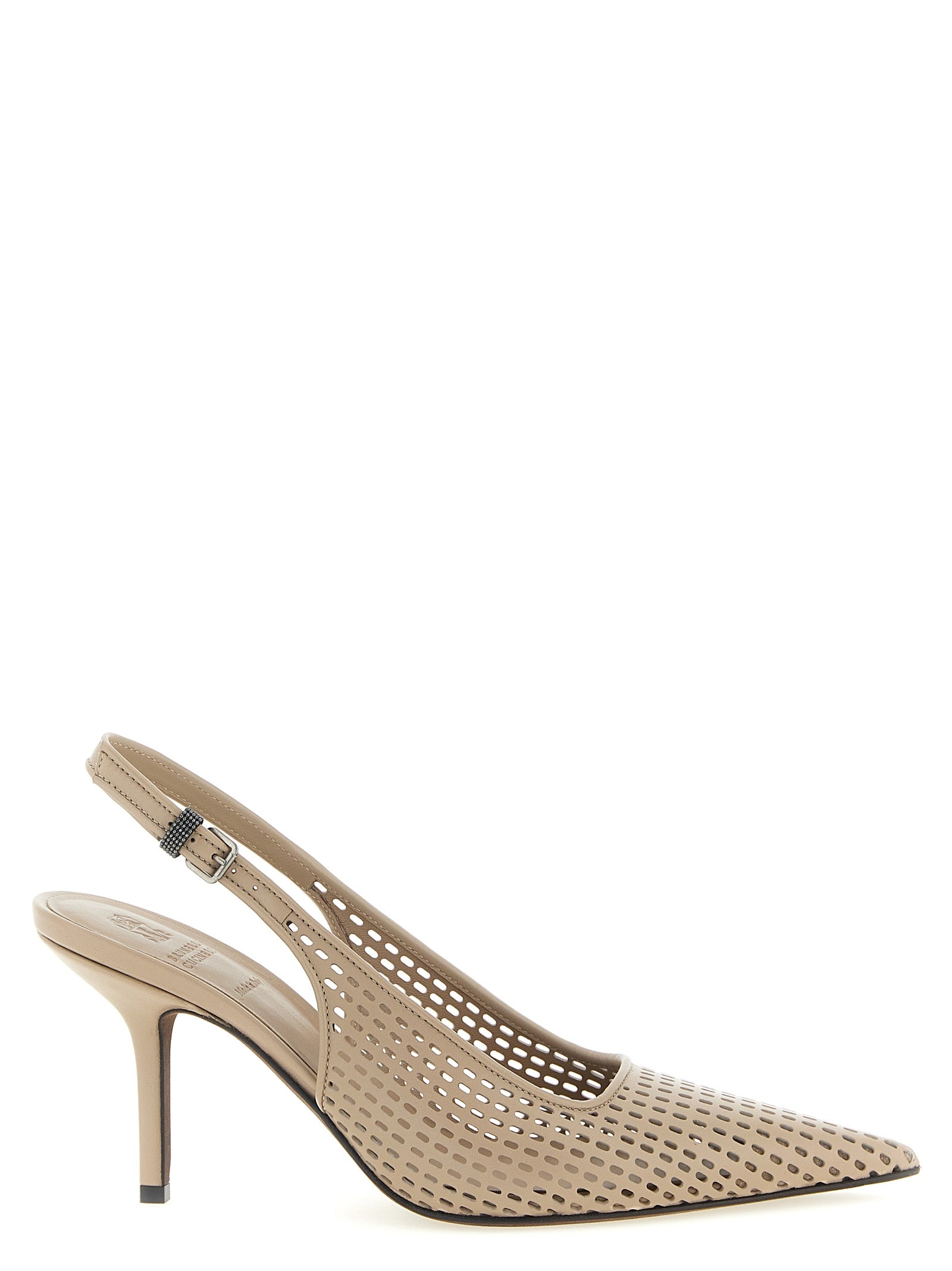 Brunello Cucinelli Net Calf Slingback