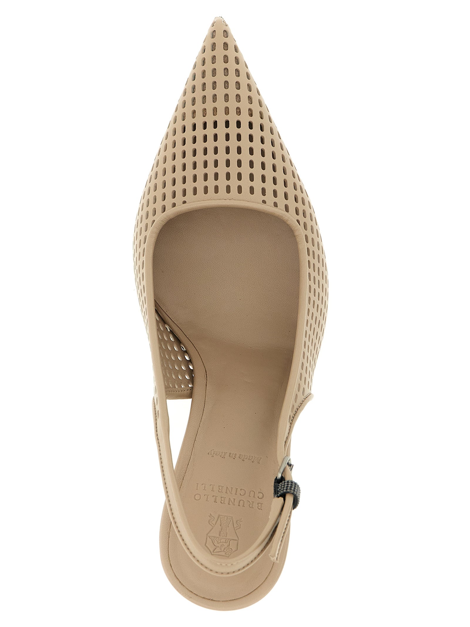 Brunello Cucinelli Net Calf Slingback