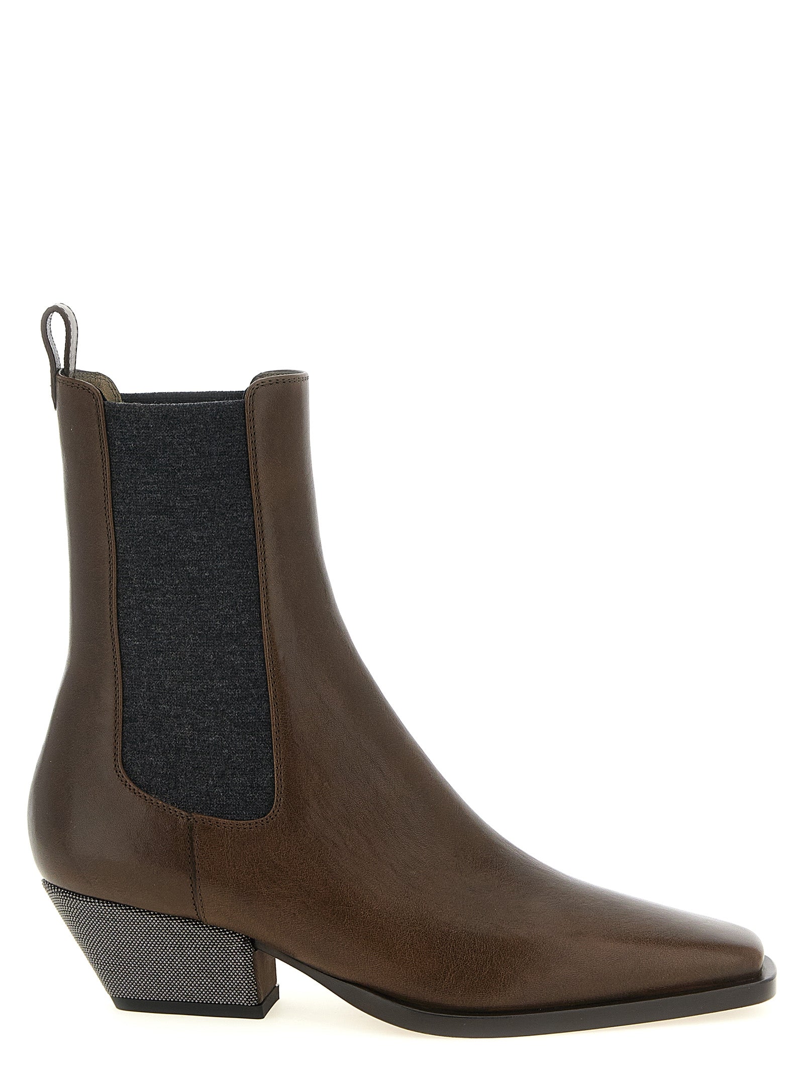 Brunello Cucinelli 'Precious Heel' Ankle Boots