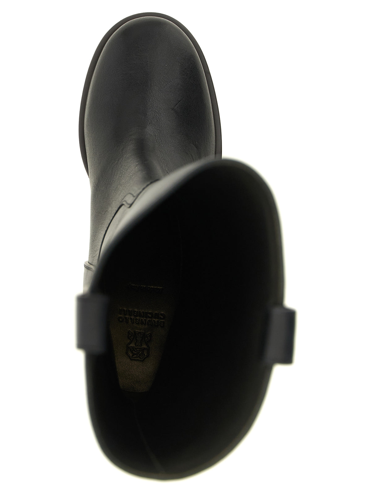 Brunello Cucinelli Black Riding Leather Boots