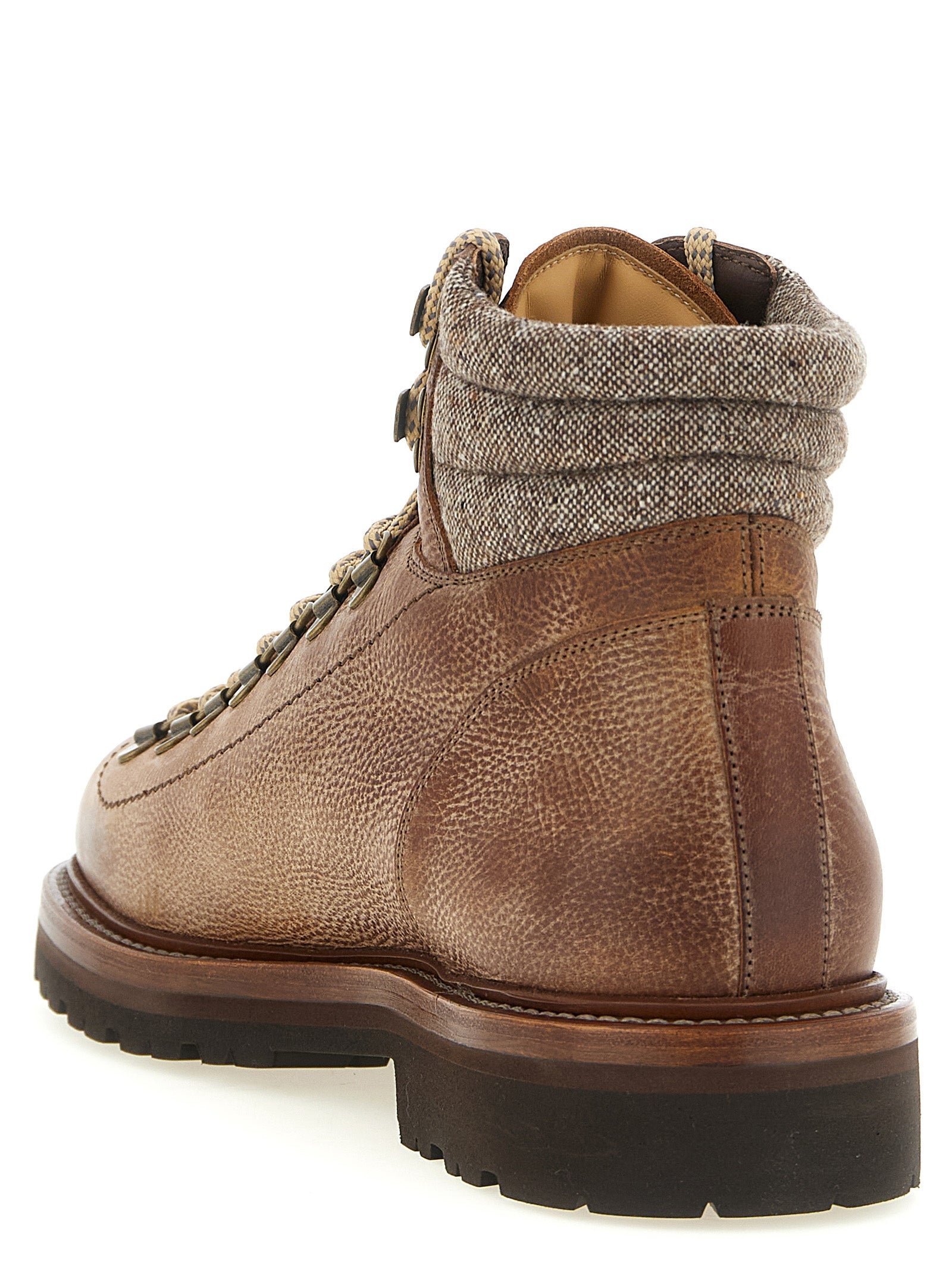 Brunello Cucinelli 'Mountain Boot' Lace-Up Ankle Boots