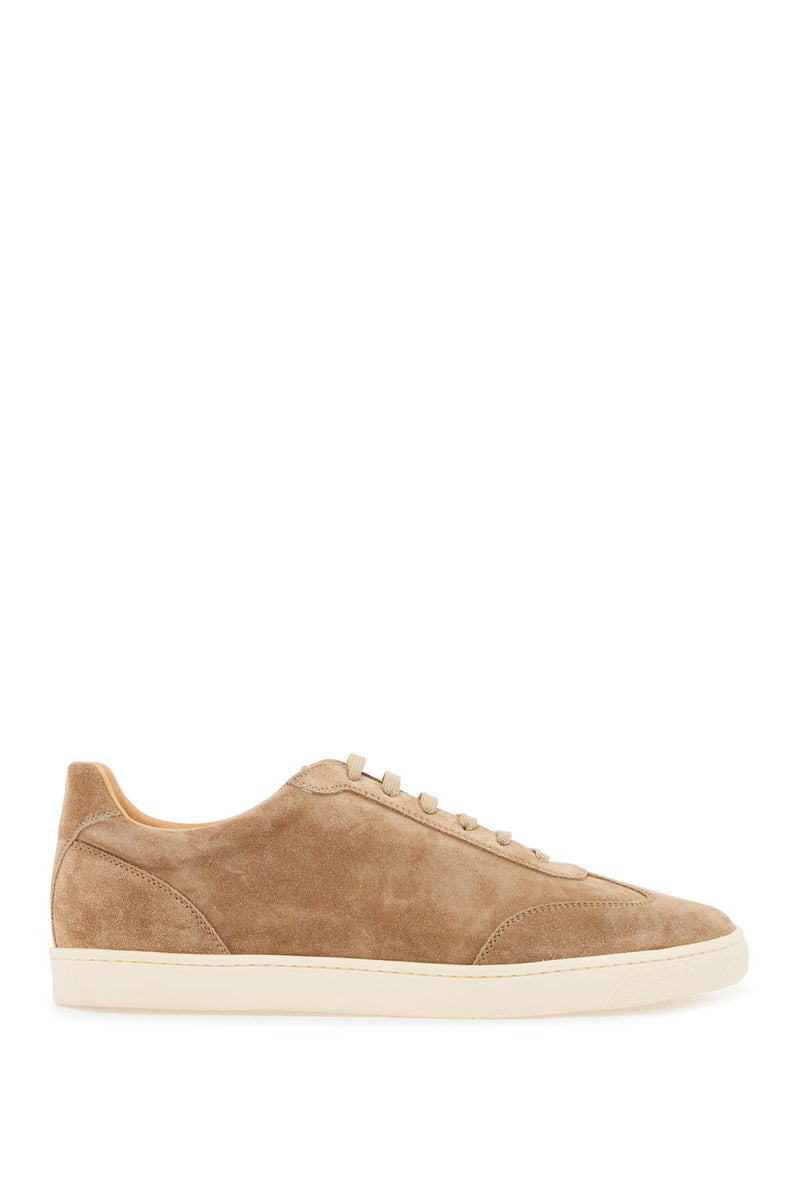 Brunello Cucinelli Suede Sneakers In Six Beige