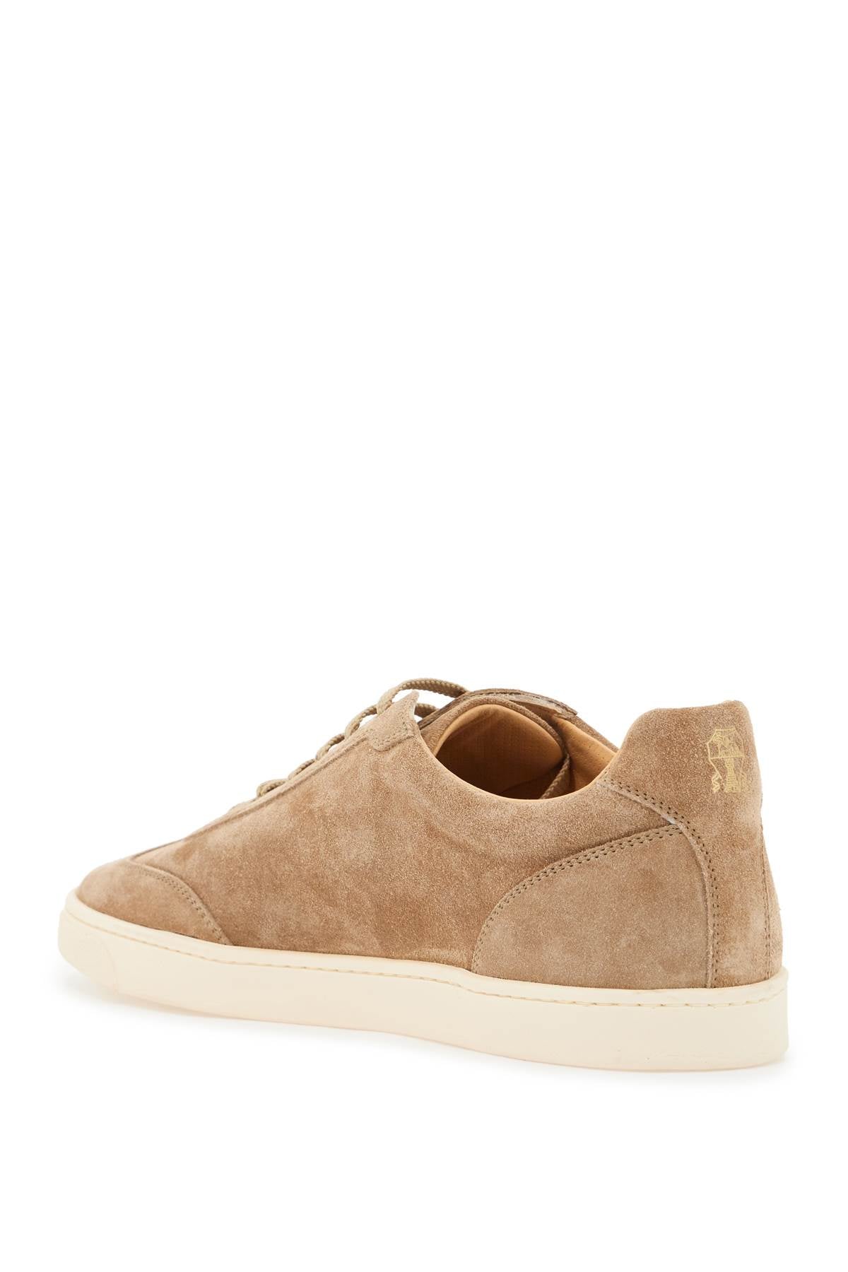 Brunello Cucinelli Suede Sneakers In Six Beige