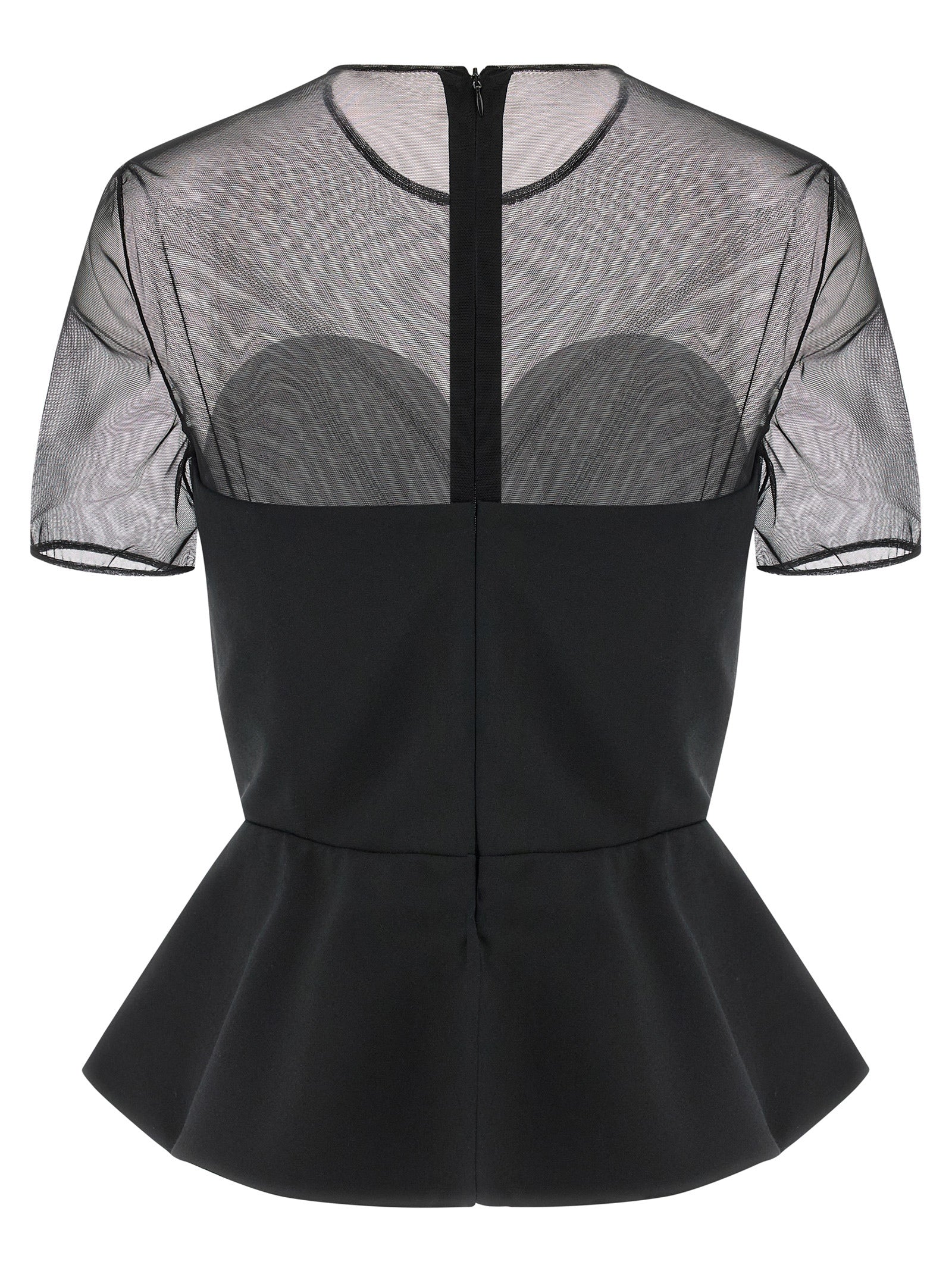 Nensi Dojaka 'Tailored Bustier With Sheer Neckline' Top