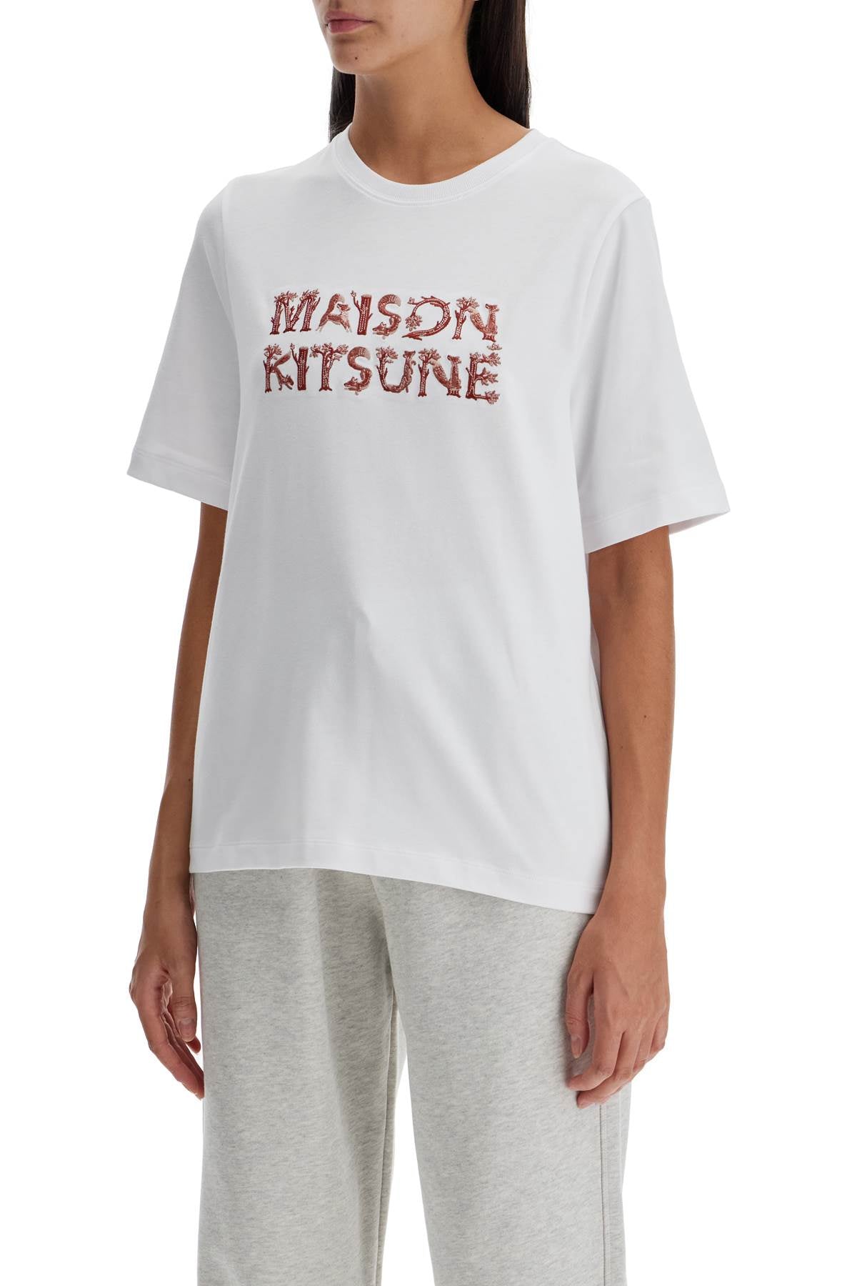 Maison Kitsune Woodland Alphabet T-Shirt