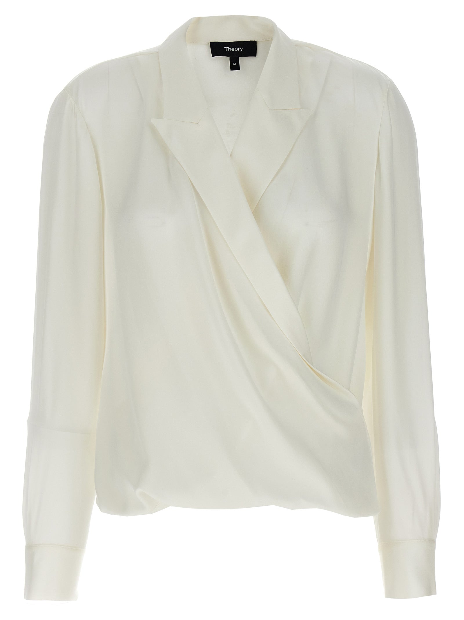 Theory 'Pk Label Wrap' Blouse