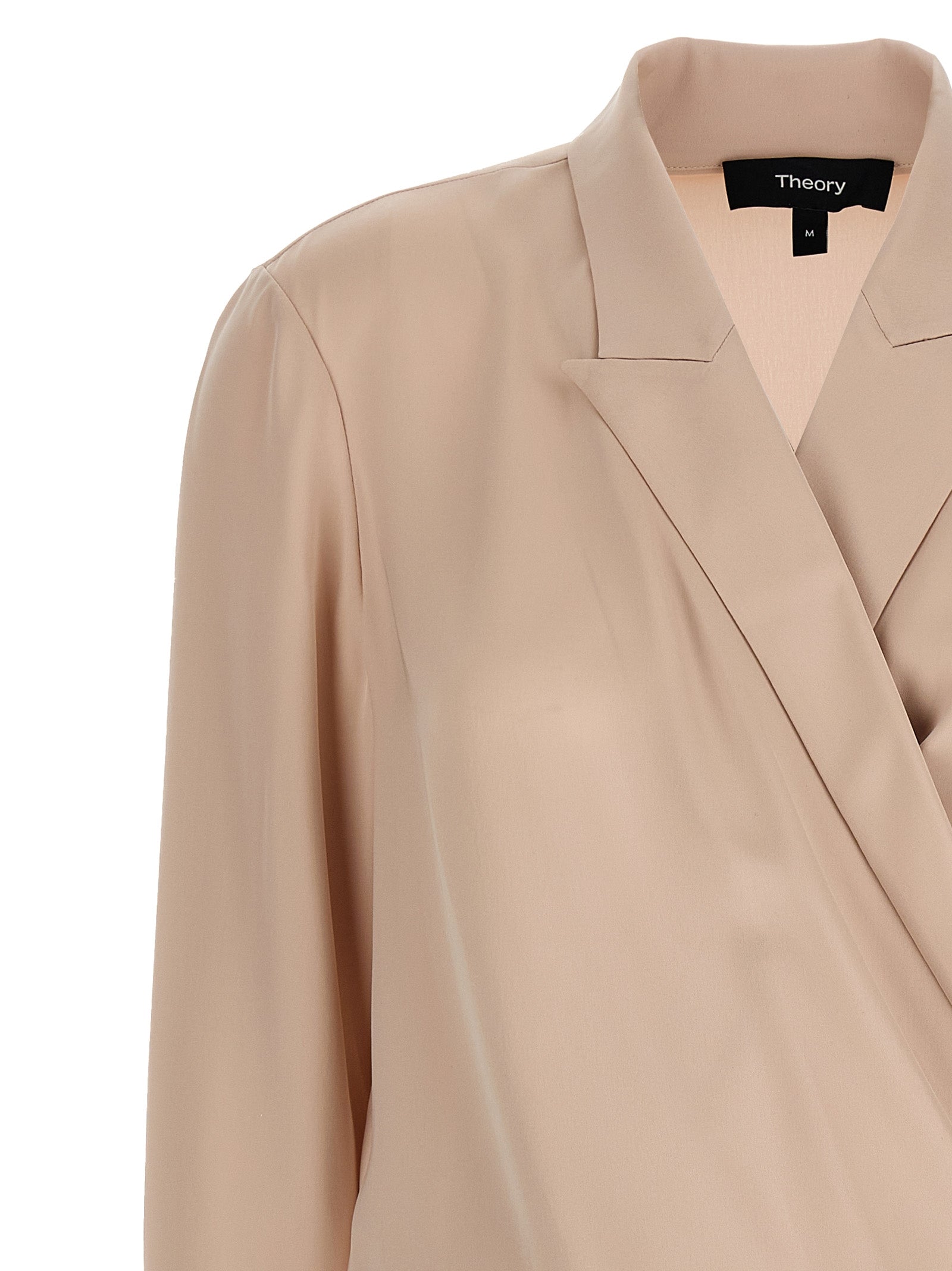 Theory 'Pk Label Wrap' Blouse