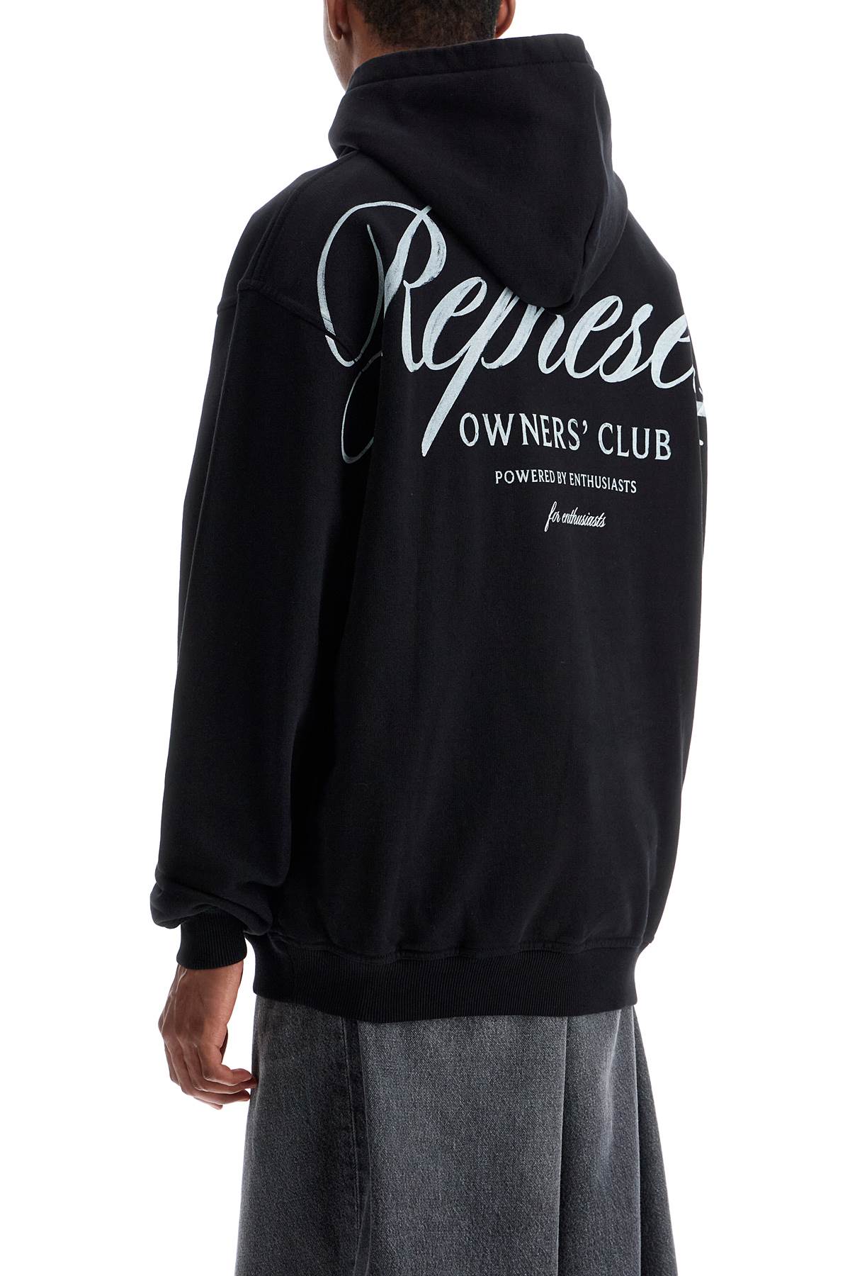 Represent 'Hooded Sweatshirt 'Owners