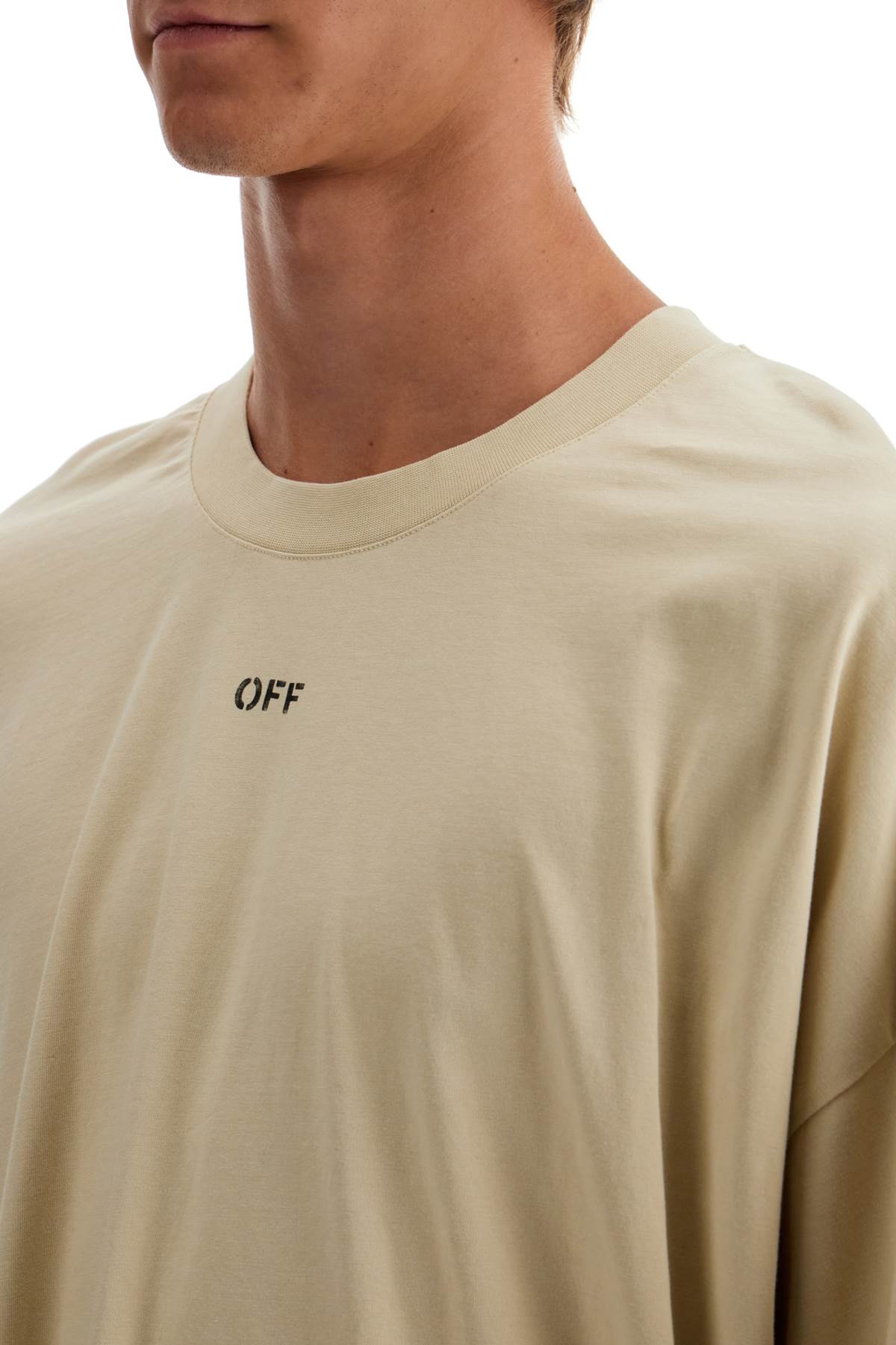 Off-White Long Sleeve Oversized T-Shirt For