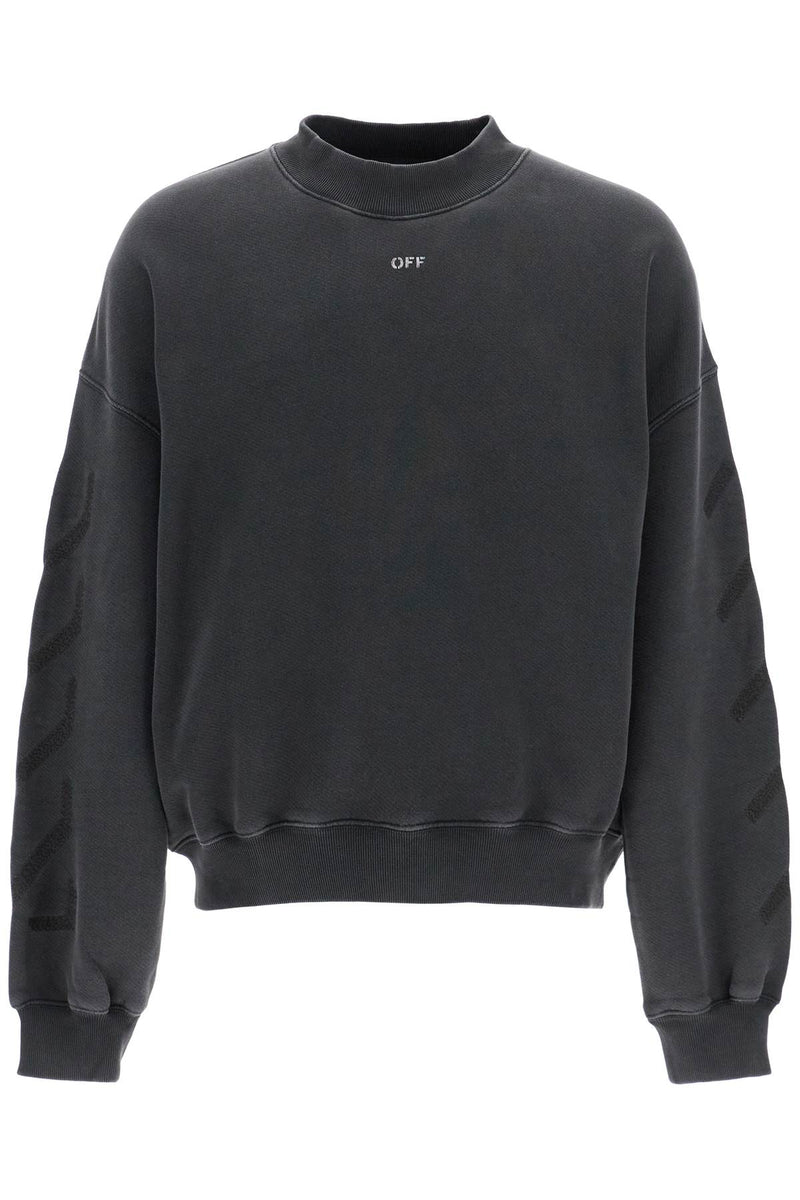 Off-White St Matthew Crewneck Sweatshirt With Arrow Grey