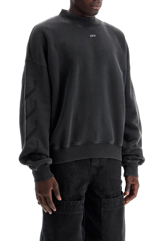 Off-White St Matthew Crewneck Sweatshirt With Arrow Grey