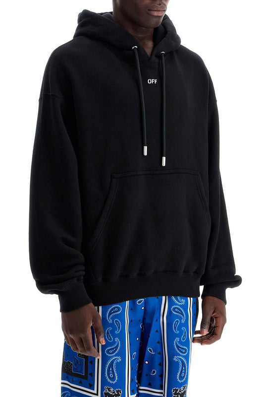 Off-White Hooded Sweatshirt With Off Print Black