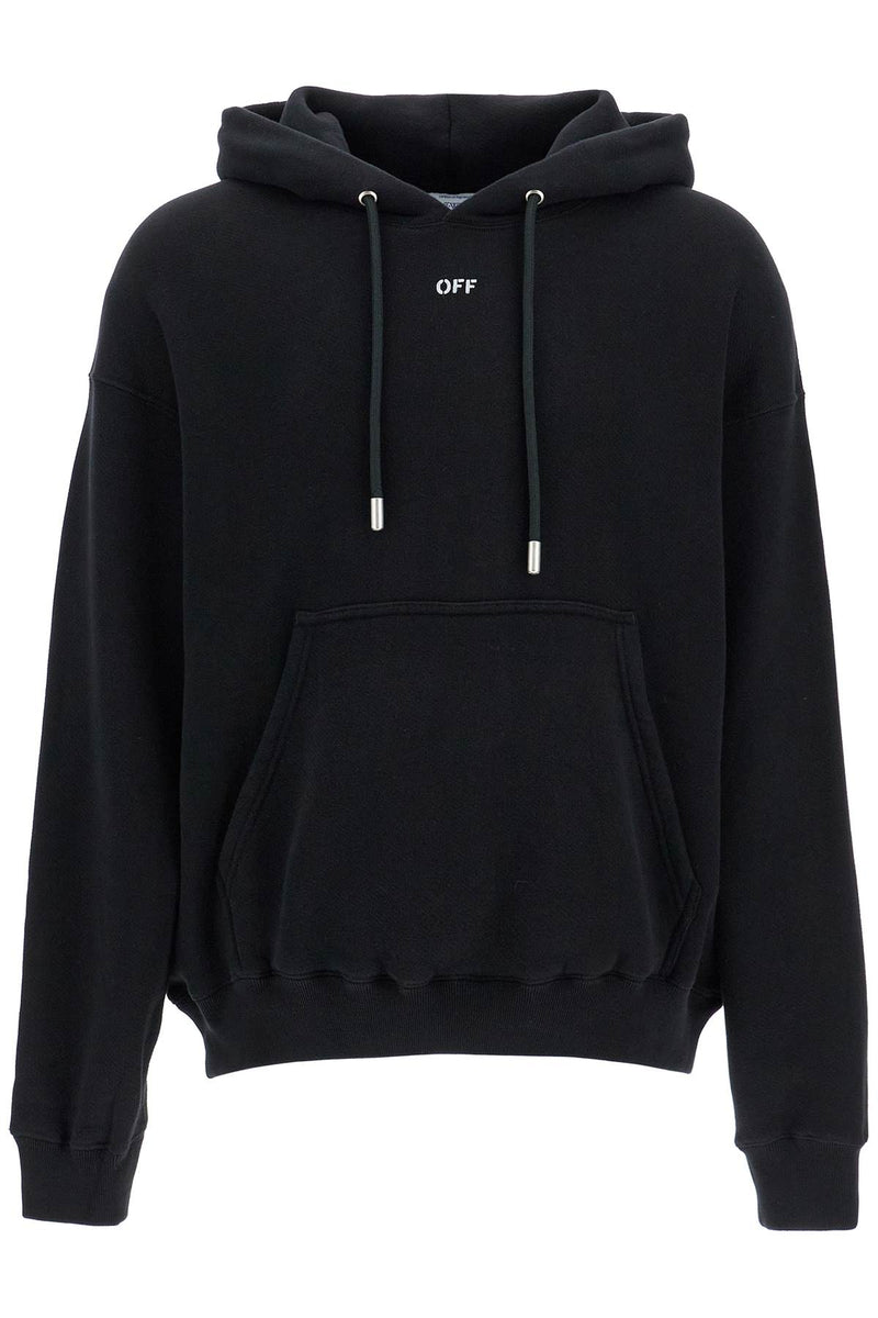 Off-White Hooded Sweatshirt With Off Print Black