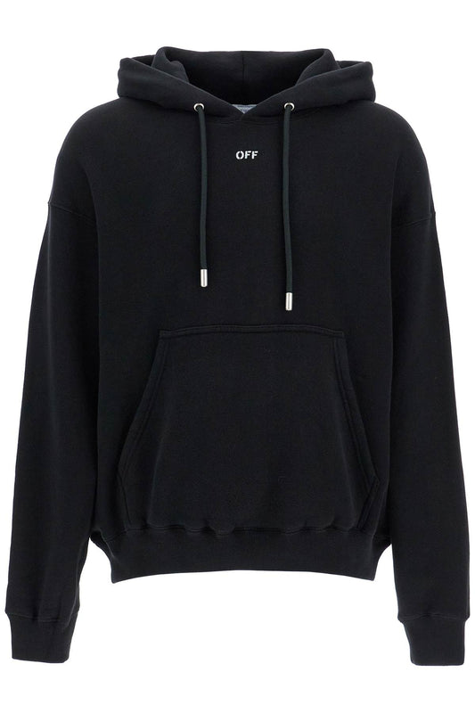 Off-White Hooded Sweatshirt With Off Print Black