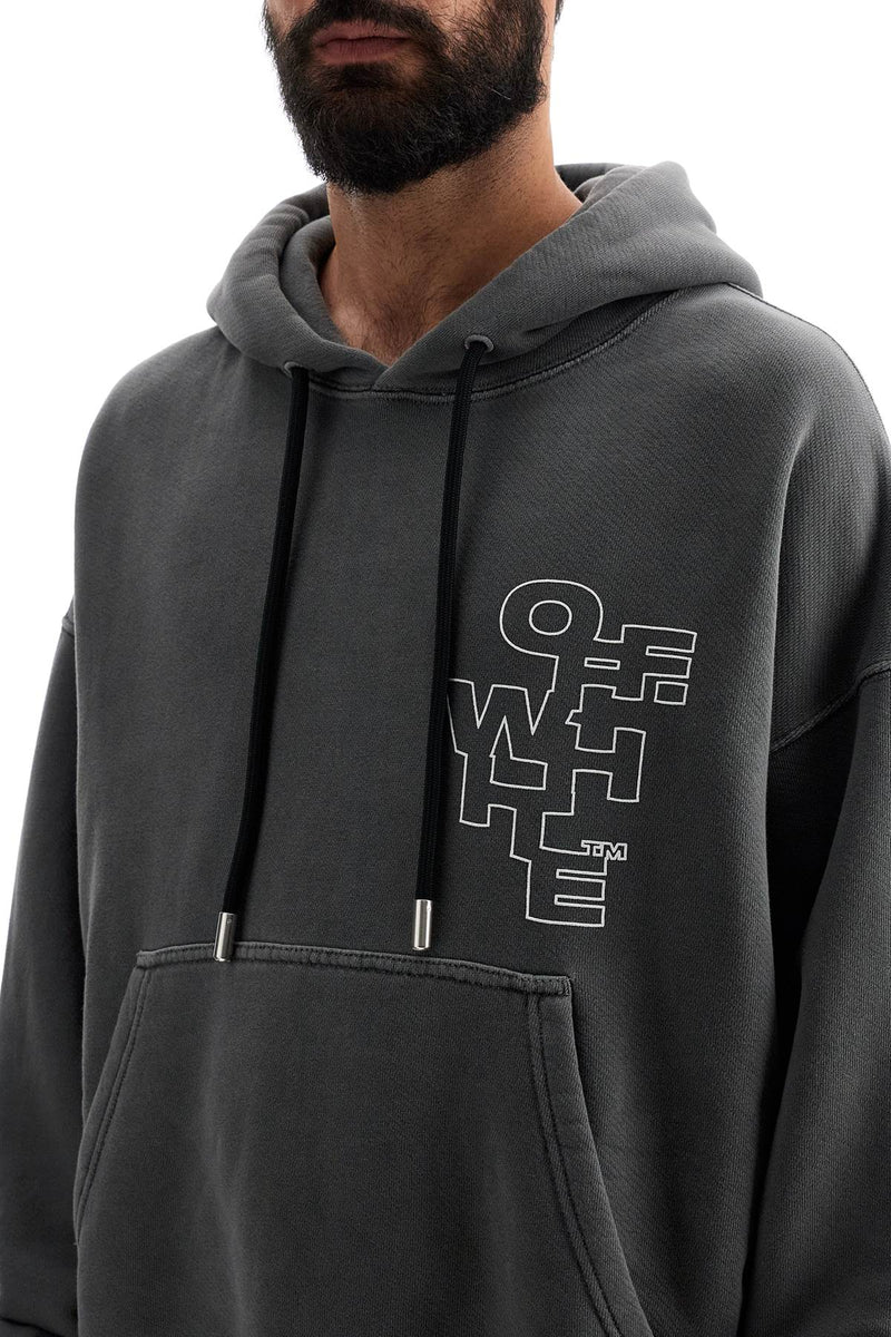 Off-White Outline Arrow Hoodie Grey