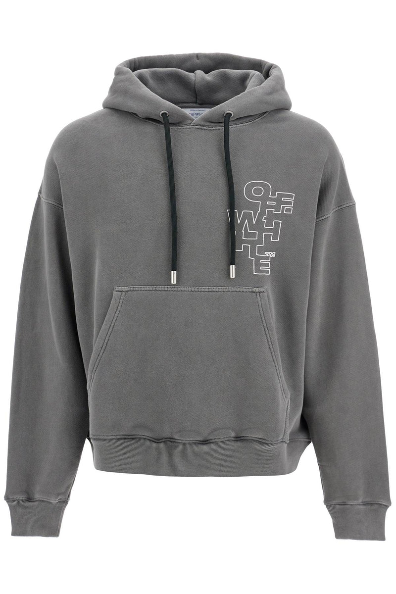 Off-White Outline Arrow Hoodie Grey