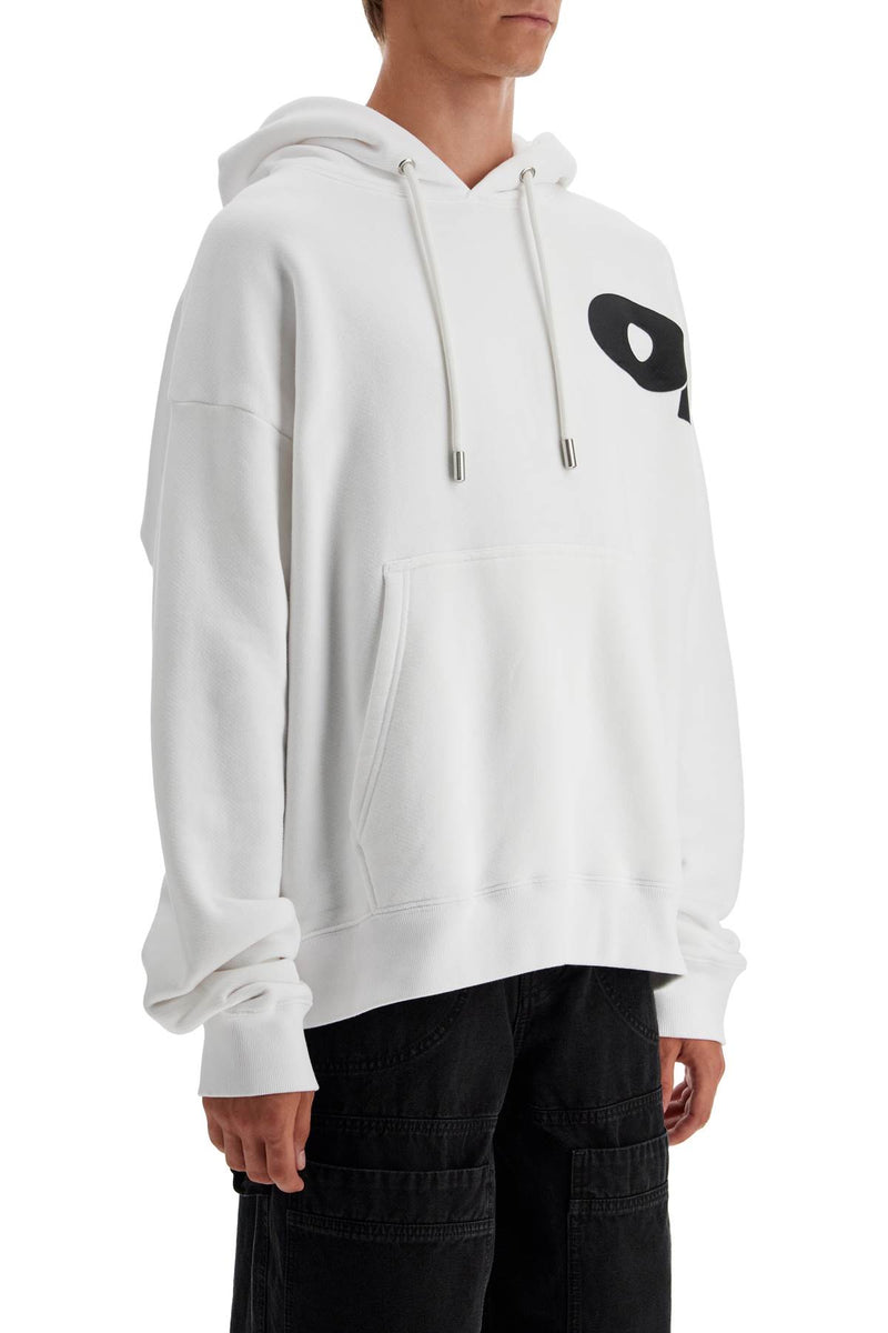 Off-White Hooded Sweatshirt With Shared White