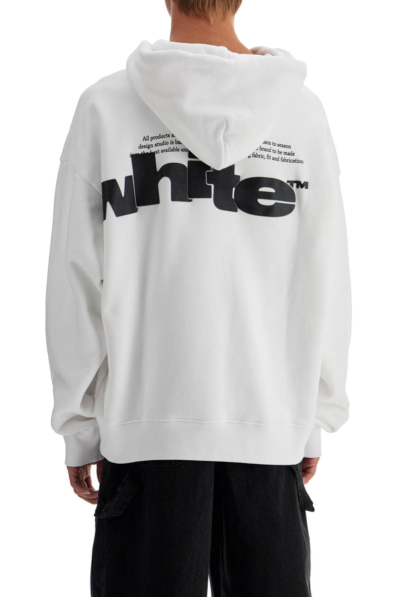 Off-White Hooded Sweatshirt With Shared White