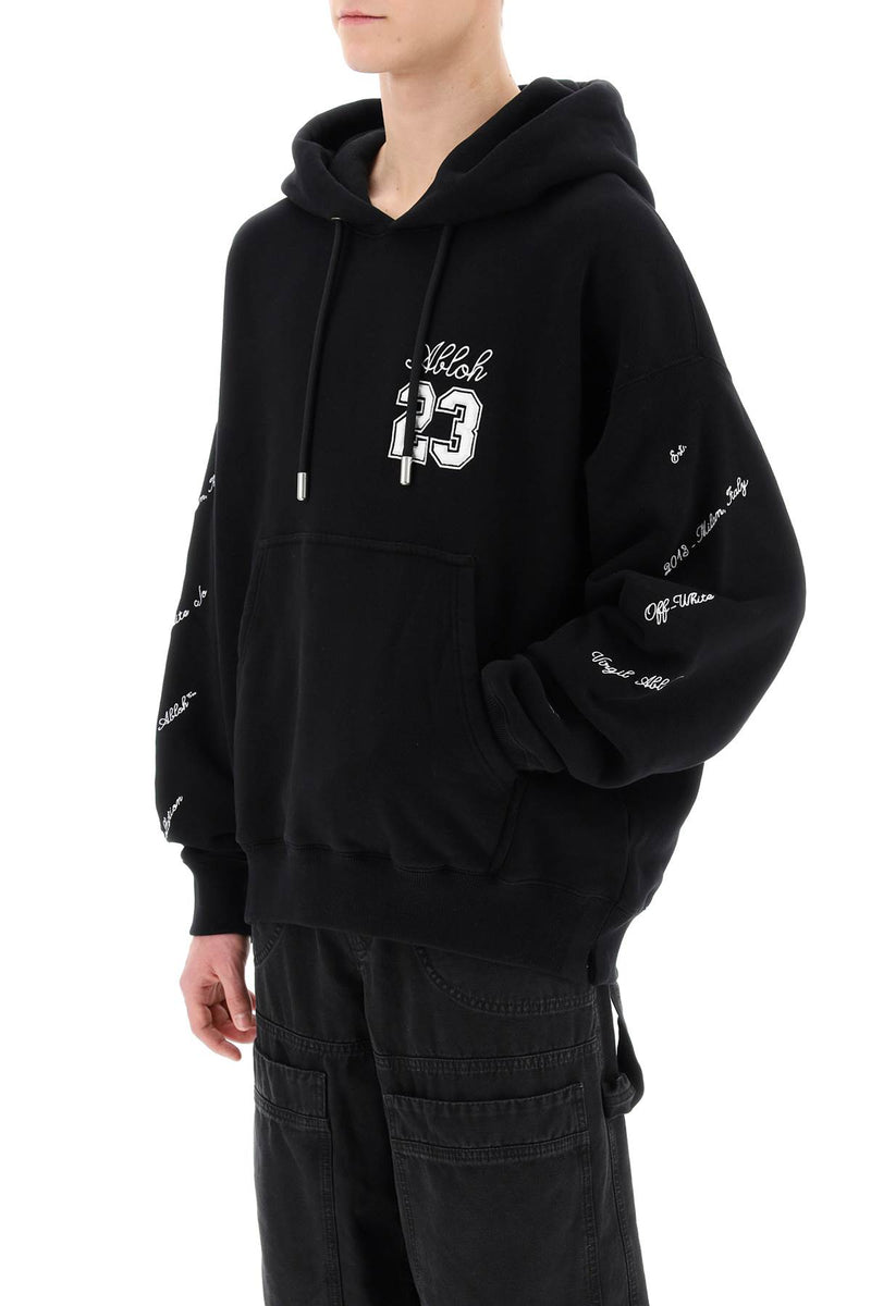 Off-White Skate Hoodie With 23 Logo Black