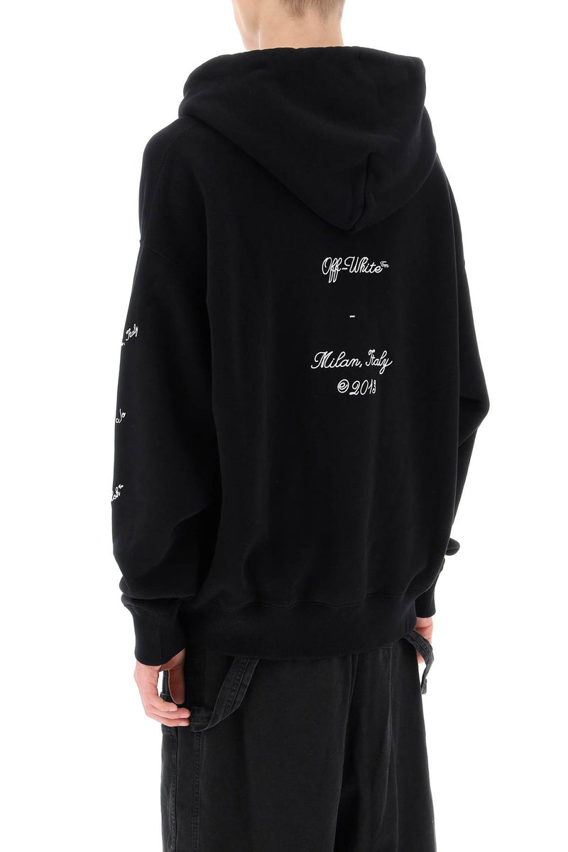 Off-White Skate Hoodie With 23 Logo Black