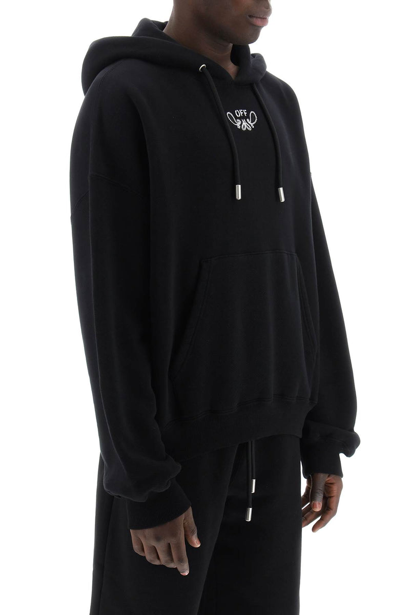 Off-White Hooded Sweatshirt With Paisley Black