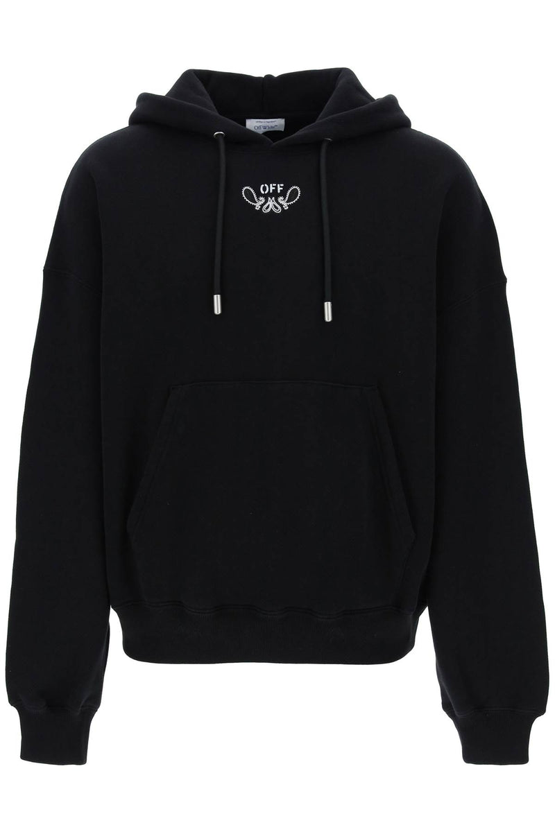 Off-White Hooded Sweatshirt With Paisley Black