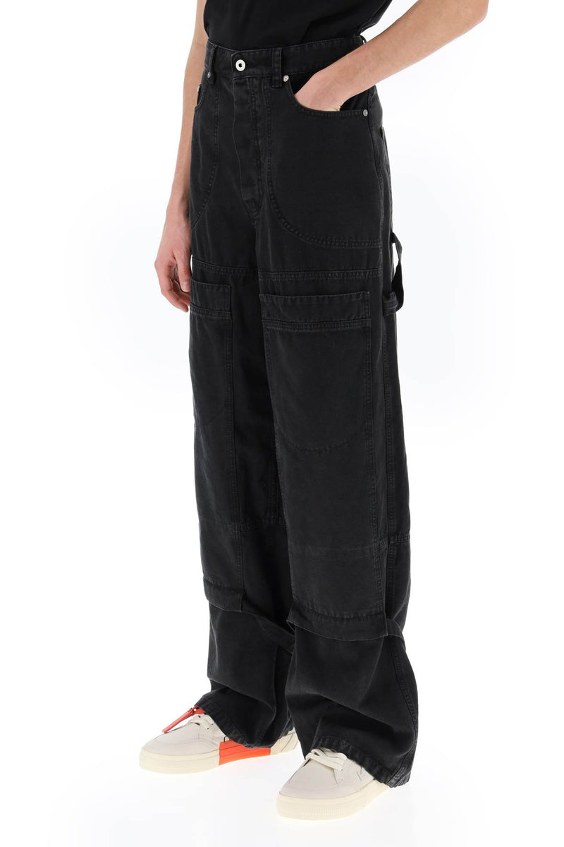 Off-White Wide Leg Cargo Pants Black