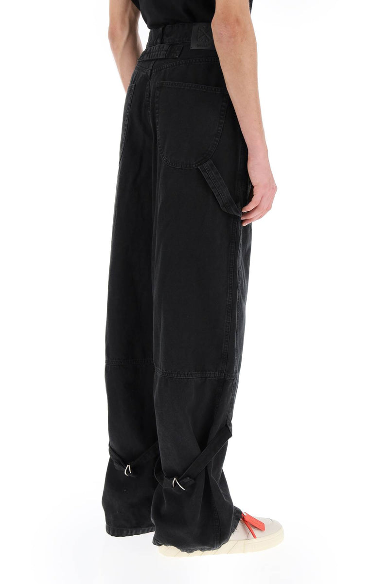 Off-White Wide Leg Cargo Pants Black